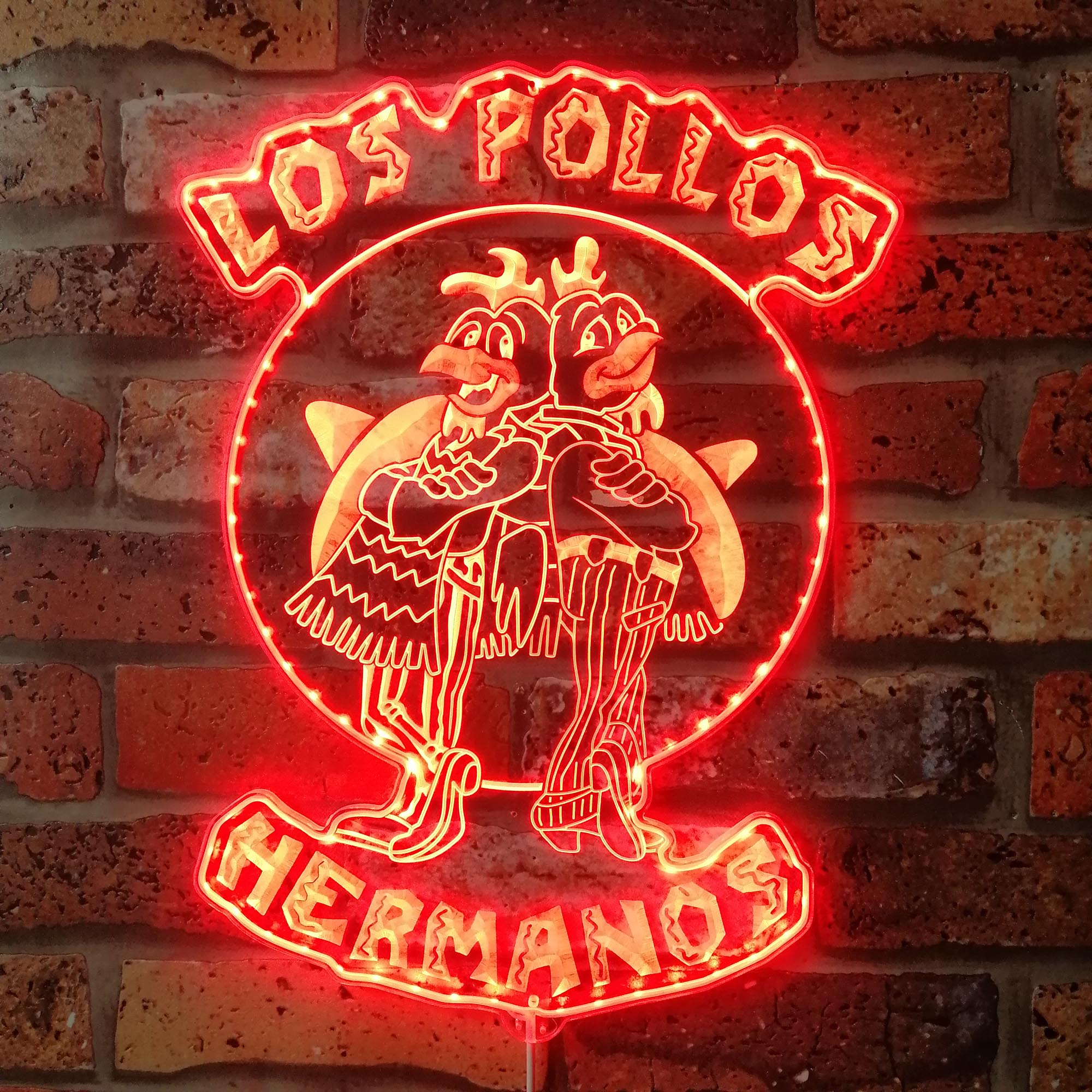 Los Pollos Hermanos Dynamic RGB Edge Lit LED Sign