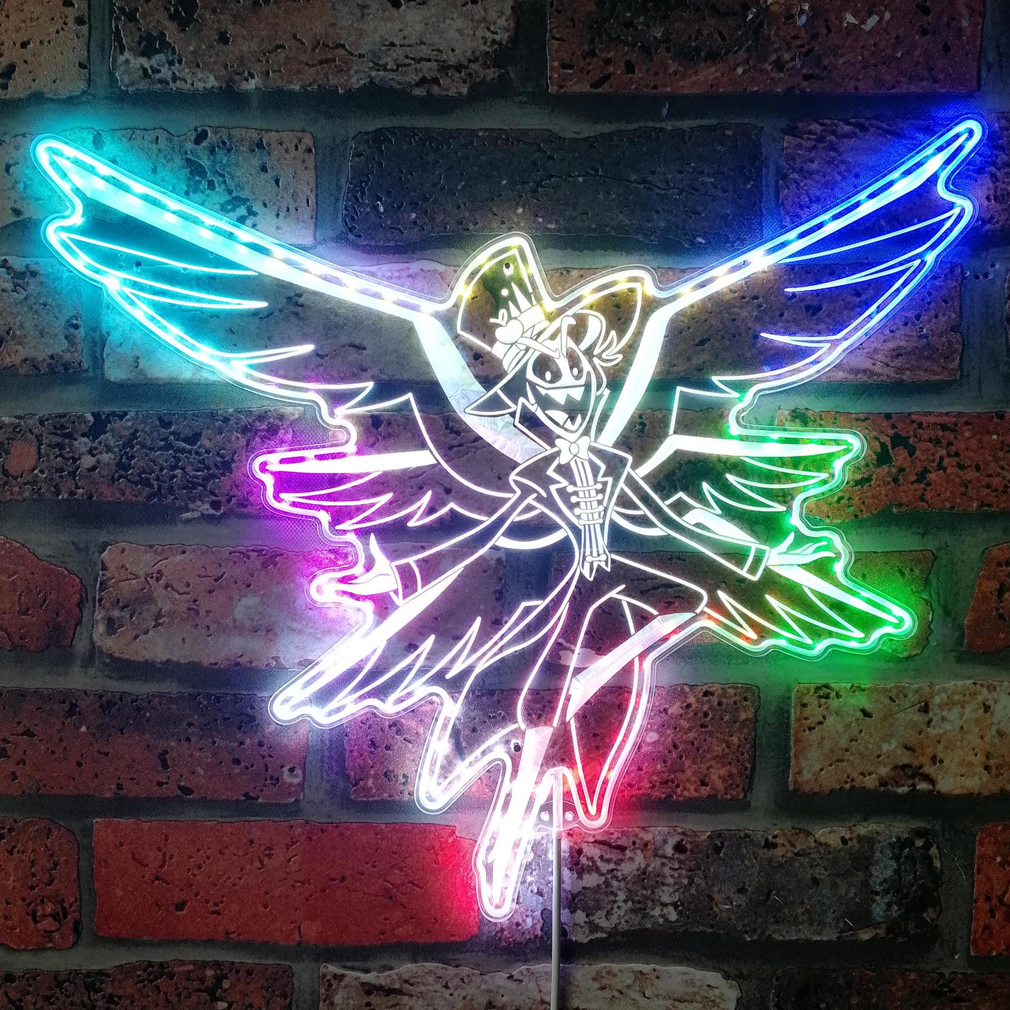 Lucifer Hazbin Hotel Dynamic RGB Edge Lit LED Sign