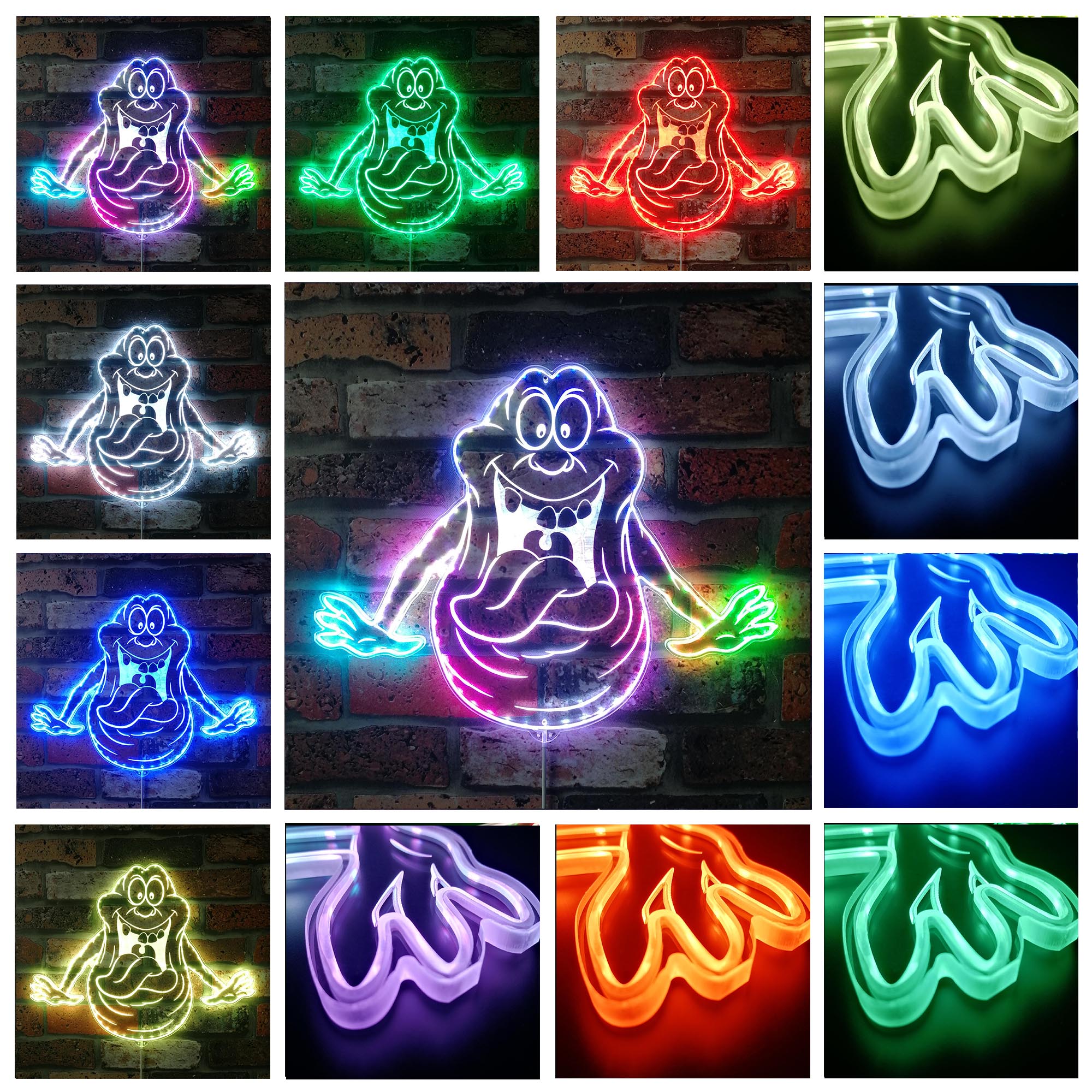 Ghostbuster Slimer Dynamic RGB Edge Lit LED Sign