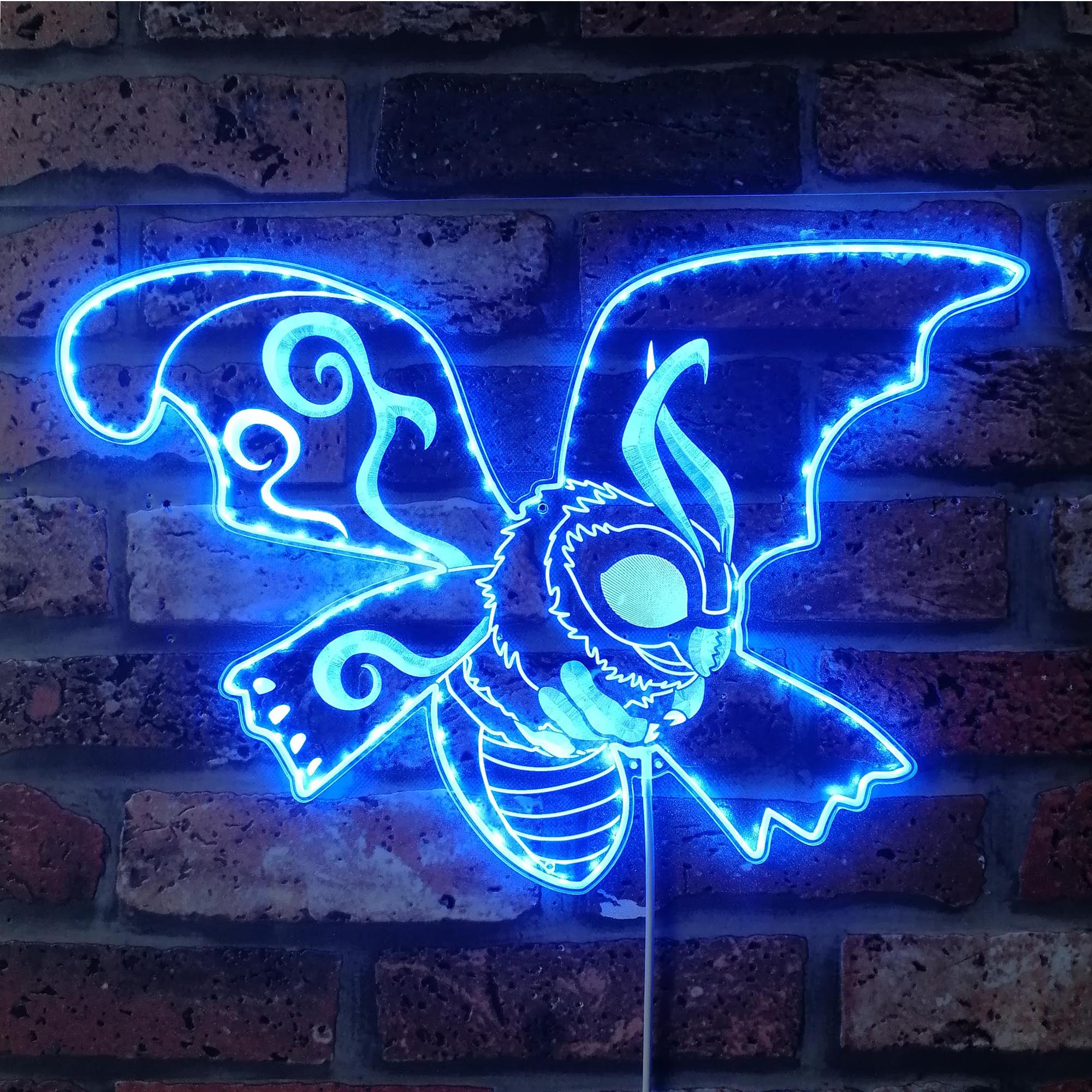 Mothra Godzilla Dynamic RGB Edge Lit LED Sign