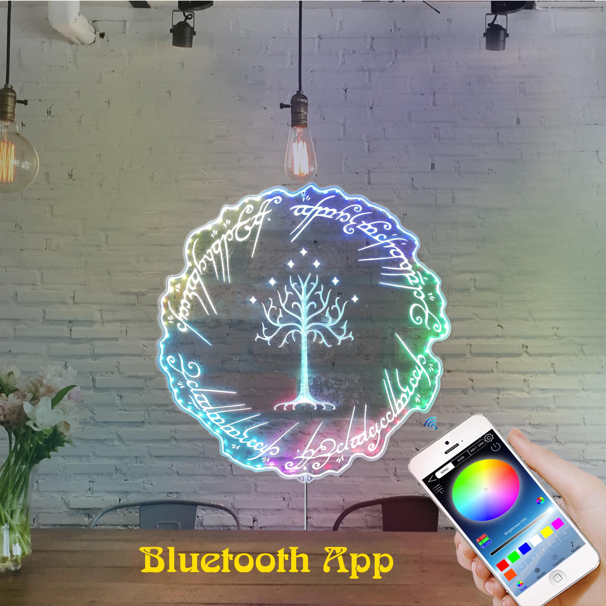 Tree of Gondor Lord of the Rings Neon RGB Edge Lit LED Sign