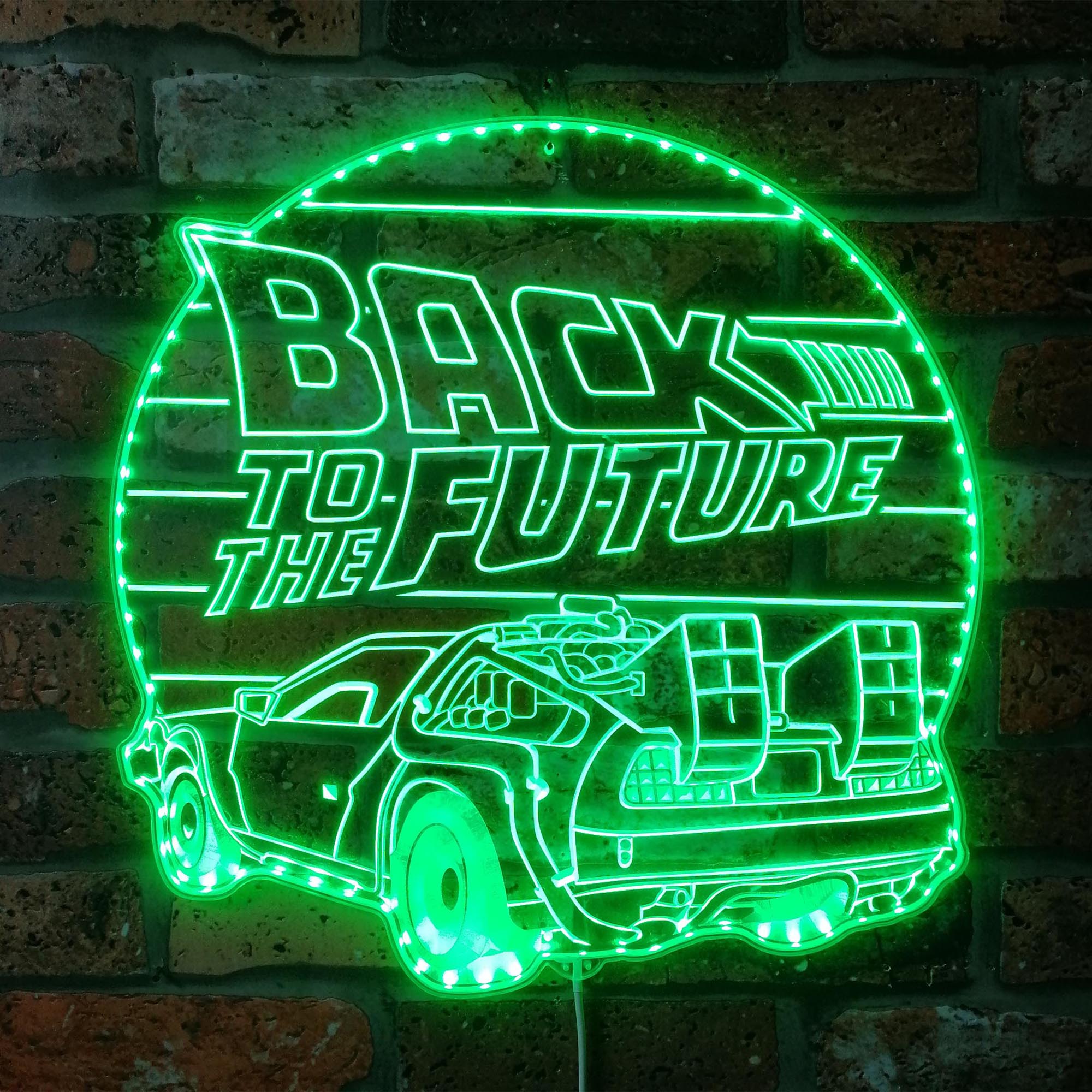 Back to the Future Dynamic RGB Edge Lit LED Sign