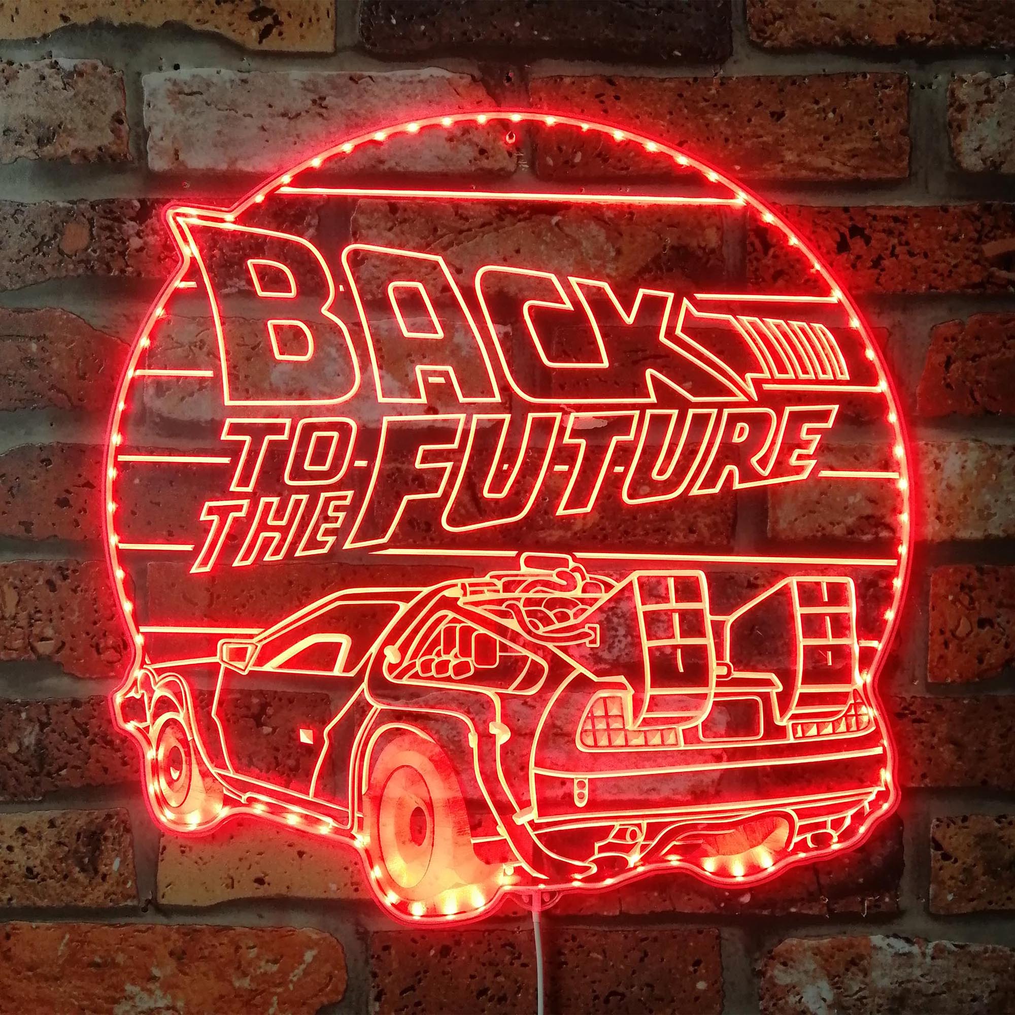 Back to the Future Dynamic RGB Edge Lit LED Sign