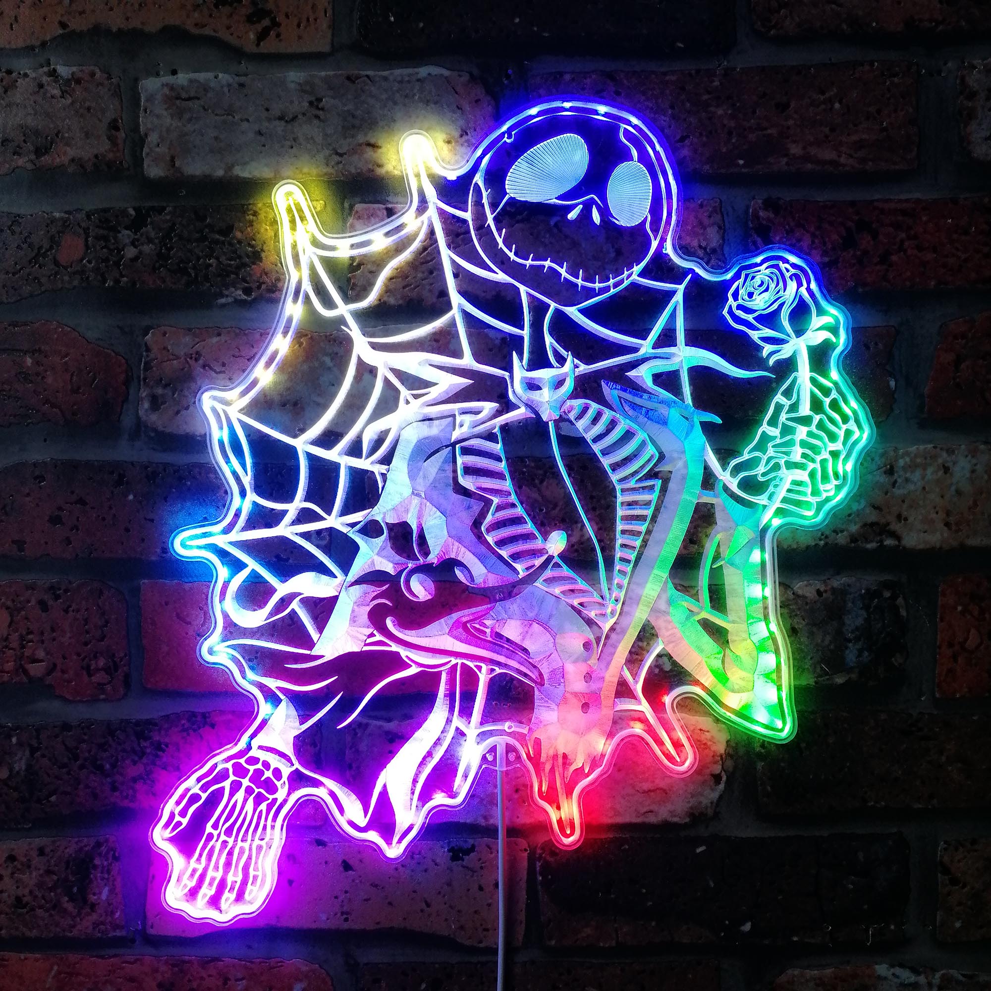 Nightmare before Christmas Dynamic RGB Edge Lit LED Sign