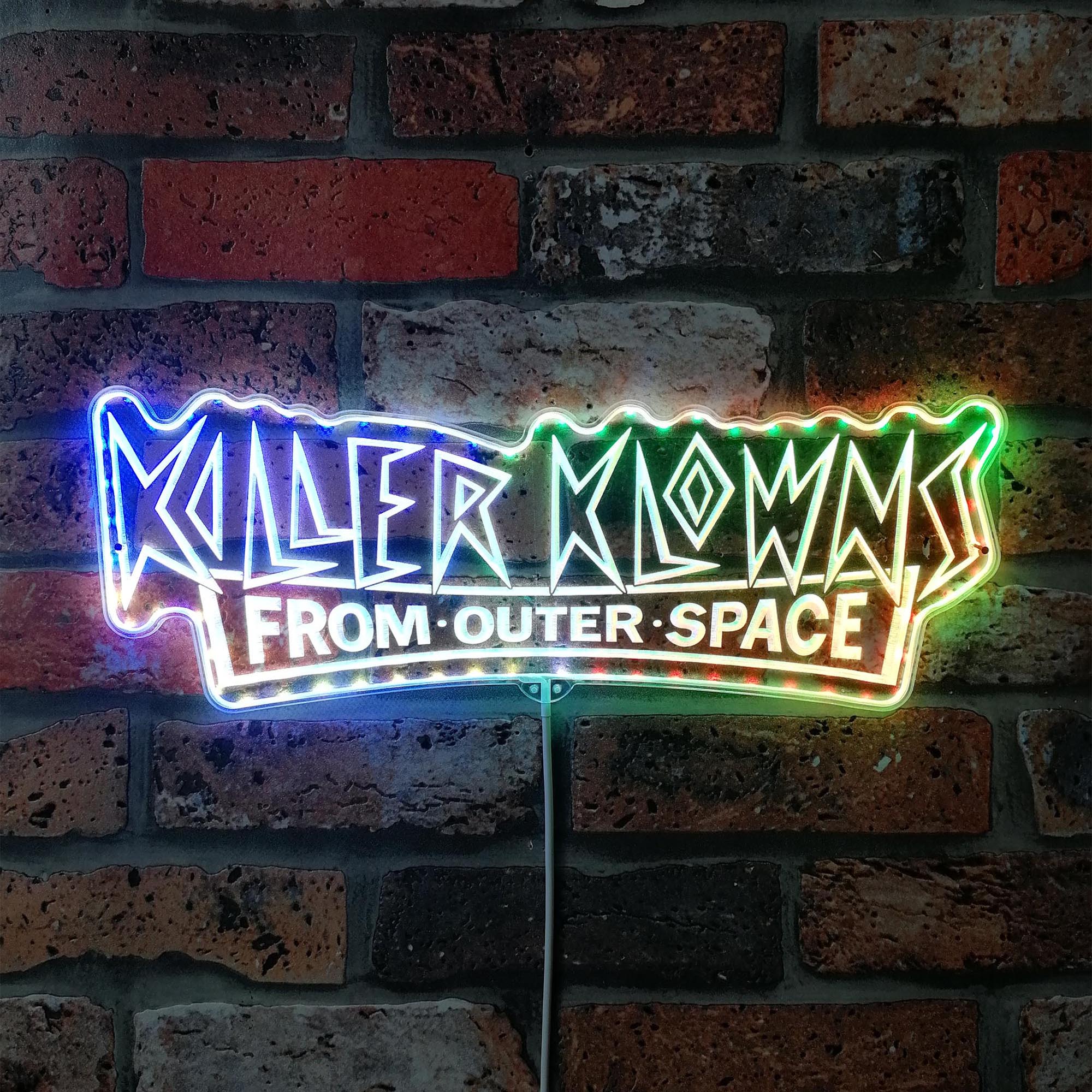 Killer Klowns Dynamic RGB Edge Lit LED Sign