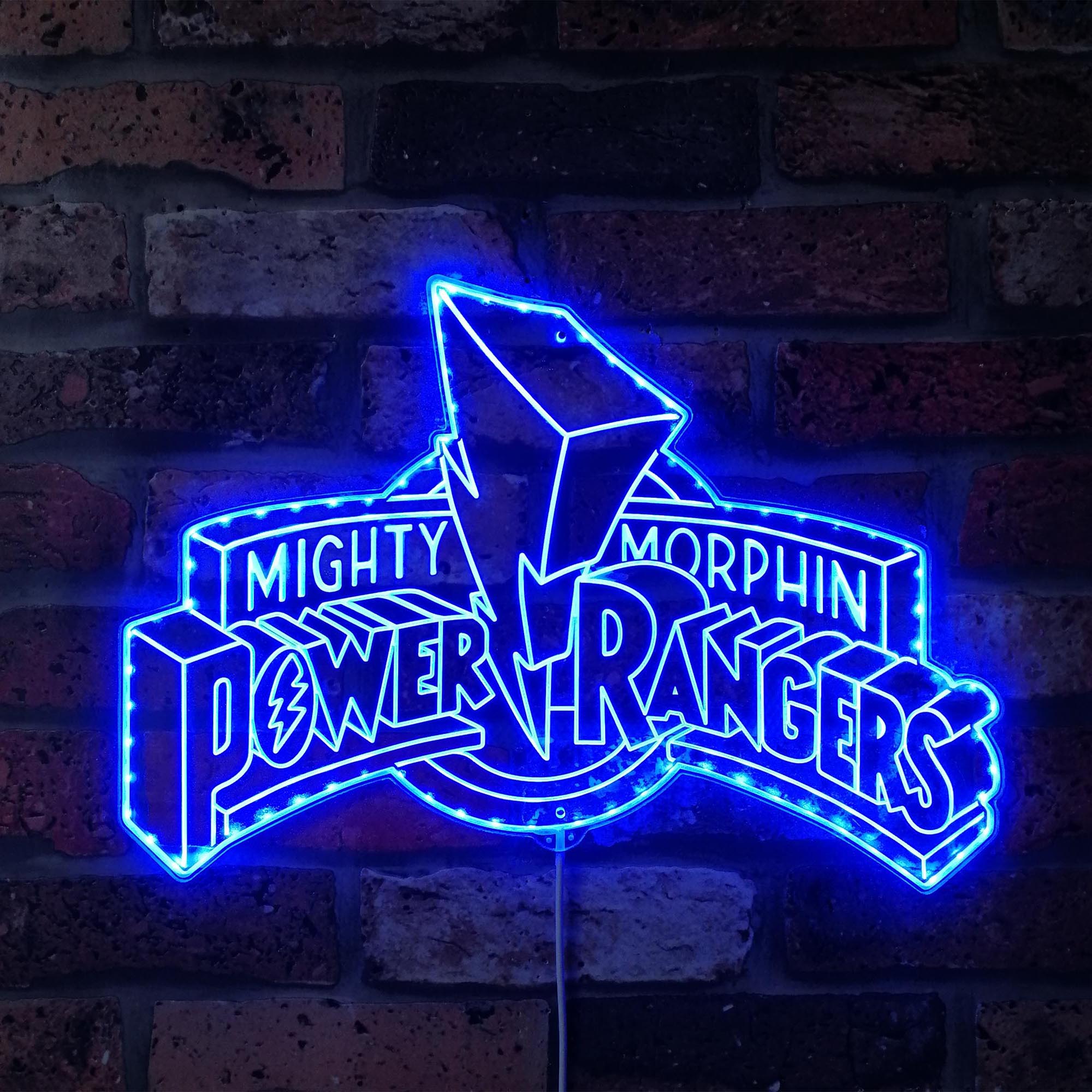 Mighty Morphin Power of Rangers Dynamic RGB Edge Lit LED Sign