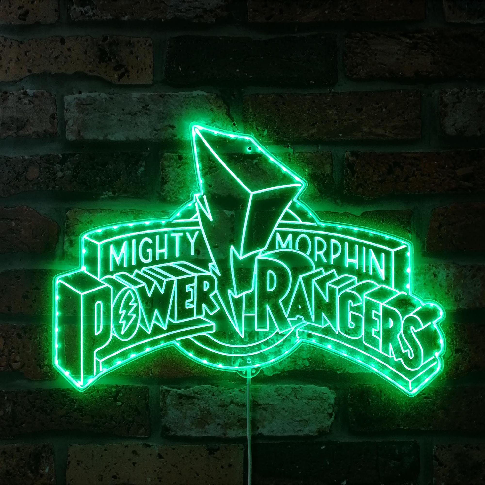 Mighty Morphin Power of Rangers Dynamic RGB Edge Lit LED Sign