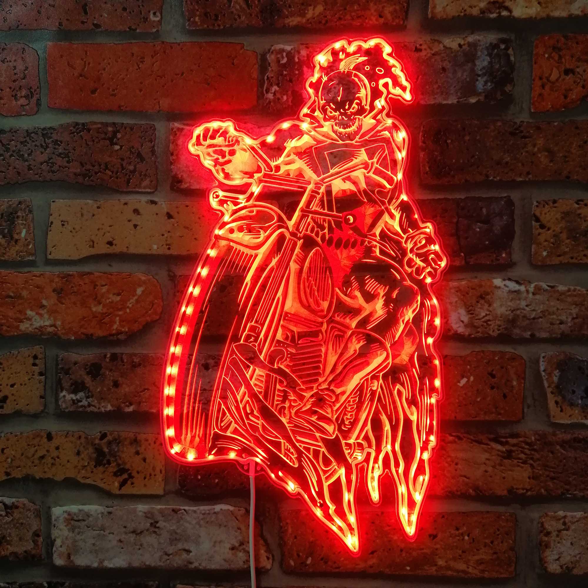 Ghost Rider Marvels Dynamic RGB Edge Lit LED Sign