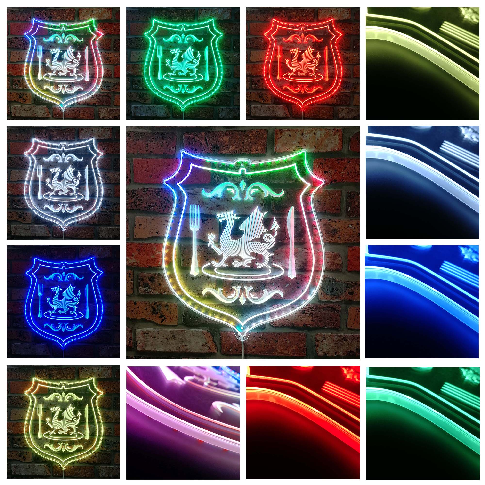 Dungeon Meshi Emblem Dynamic RGB Edge Lit LED Sign