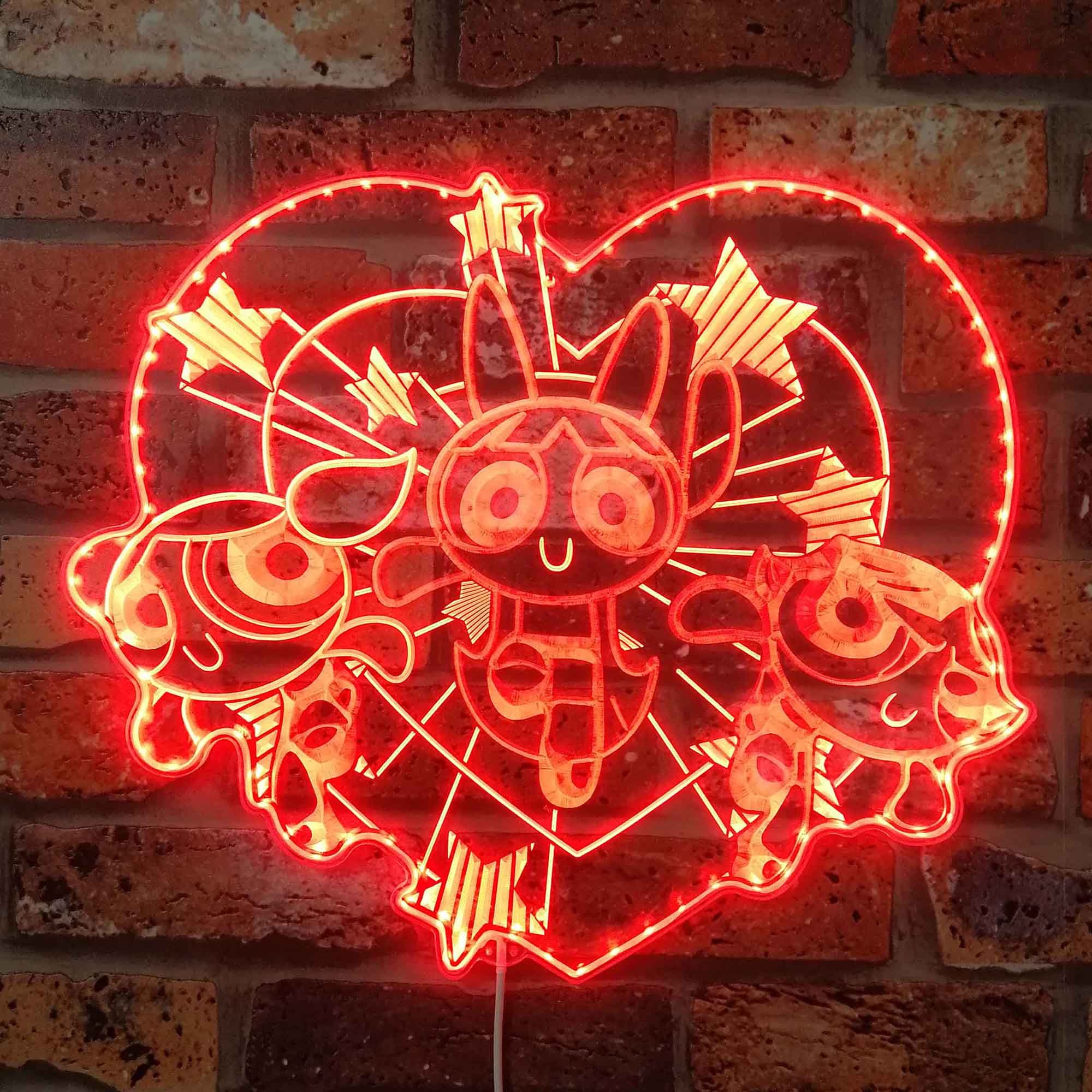 Powerpuff Girls Dynamic RGB Edge Lit LED Sign