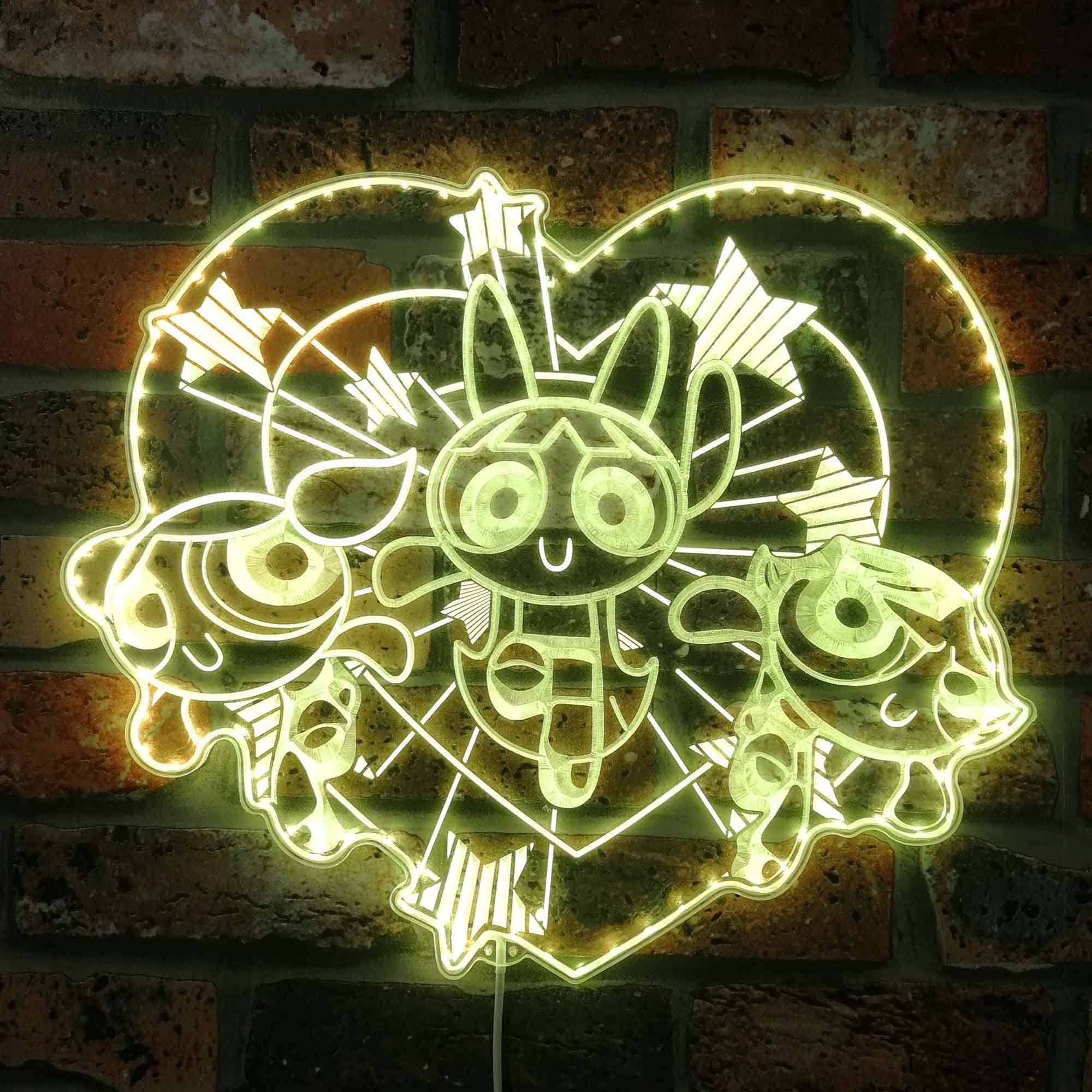 Powerpuff Girls Dynamic RGB Edge Lit LED Sign