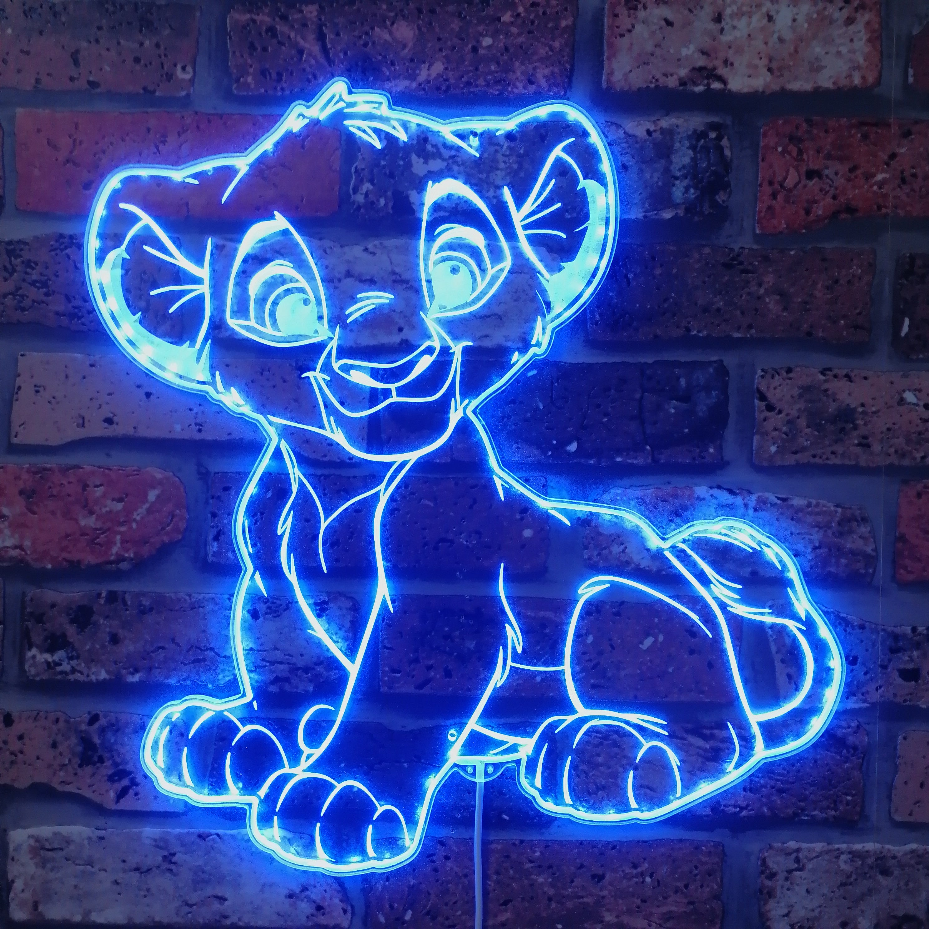 Lion King Simba Dynamic RGB Edge Lit LED Sign