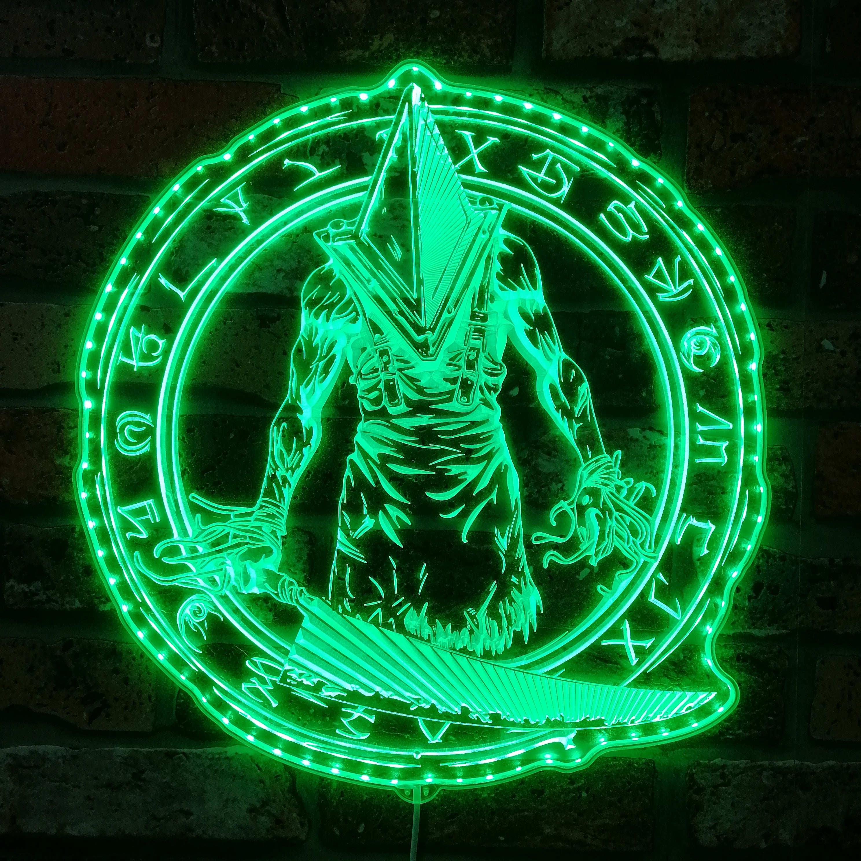 Silent Hill Pyramid Head Dynamic RGB Edge Lit LED Sign