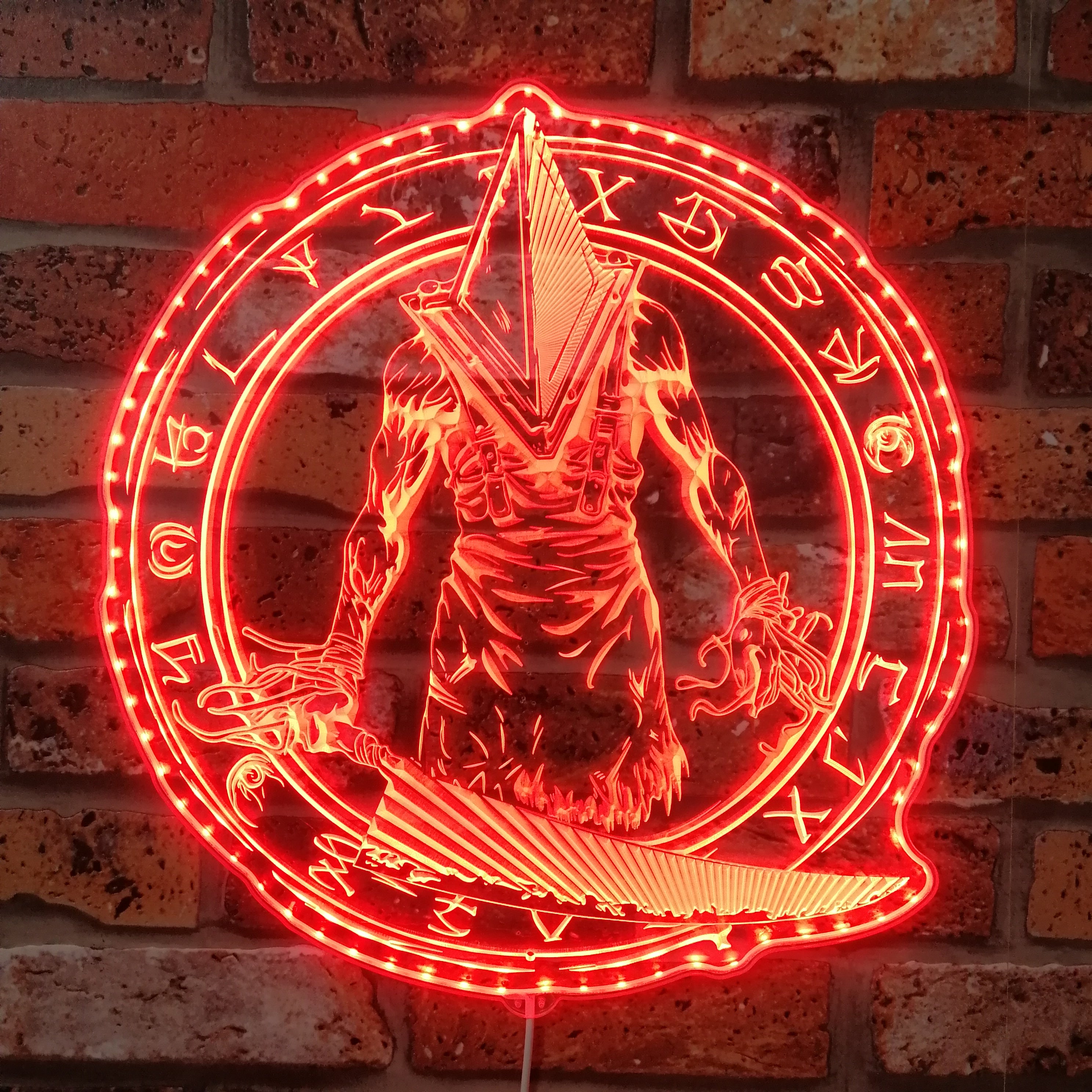 Silent Hill Pyramid Head Dynamic RGB Edge Lit LED Sign