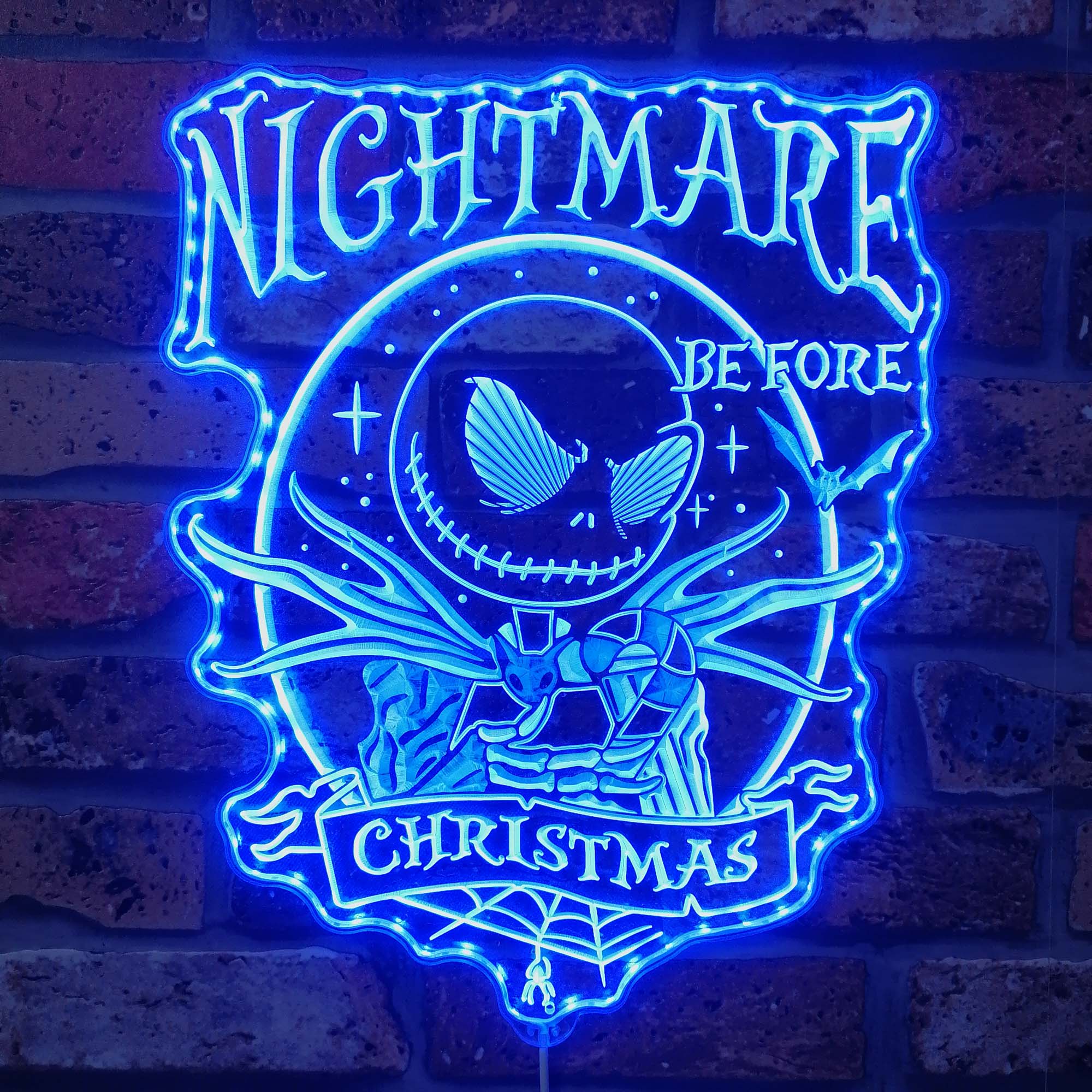 Nightmare before Christmas Dynamic RGB Edge Lit LED Sign