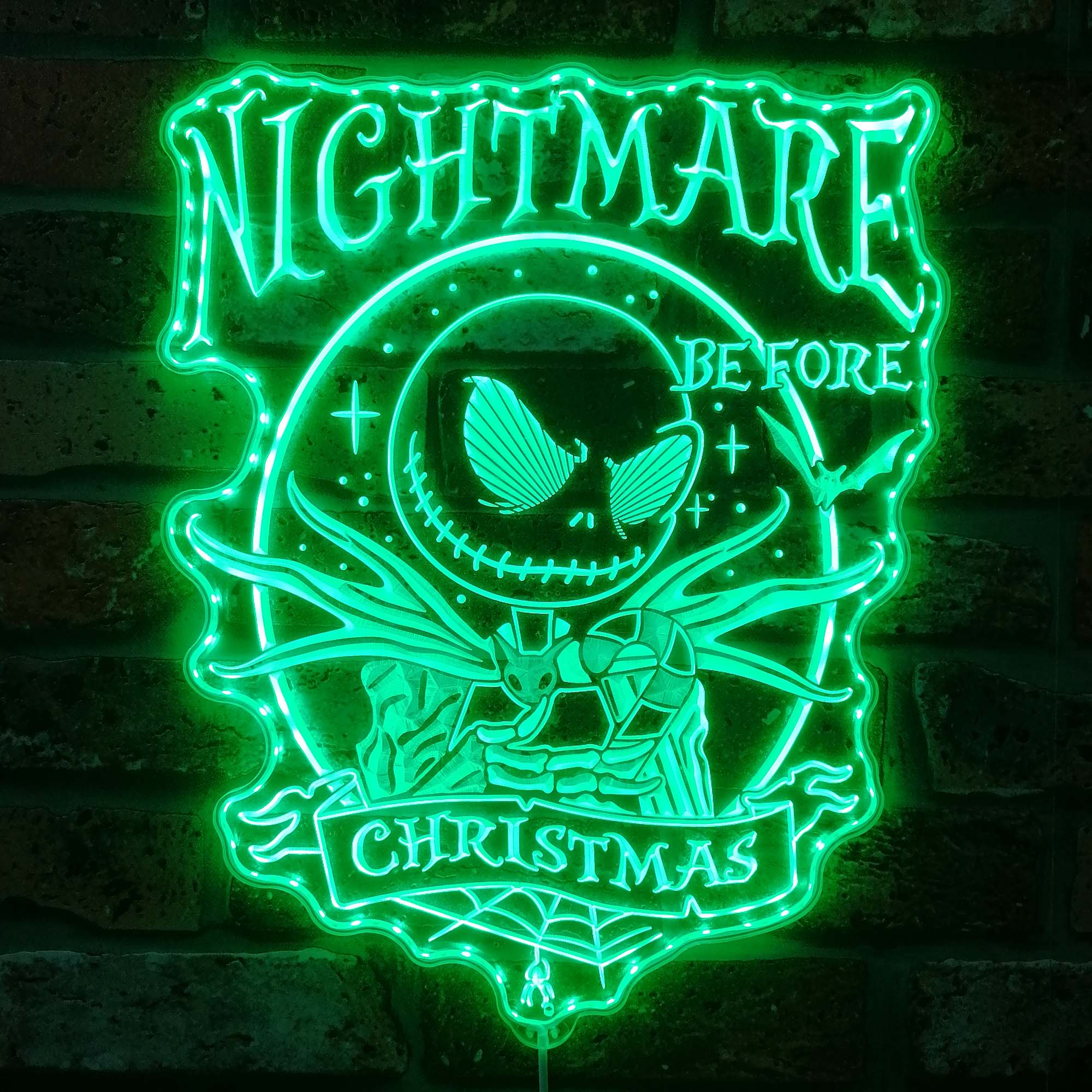 Nightmare before Christmas Dynamic RGB Edge Lit LED Sign