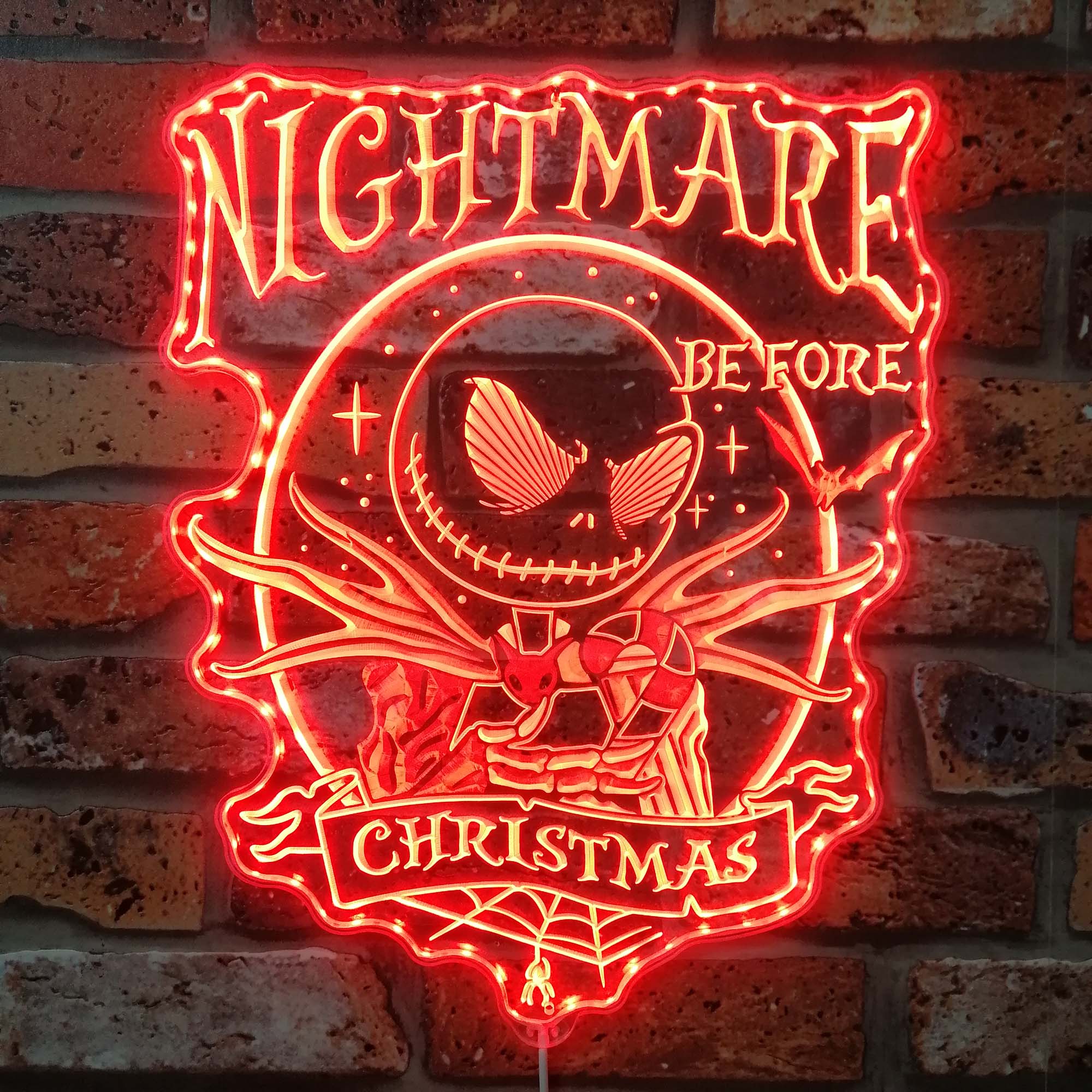 Nightmare before Christmas Dynamic RGB Edge Lit LED Sign