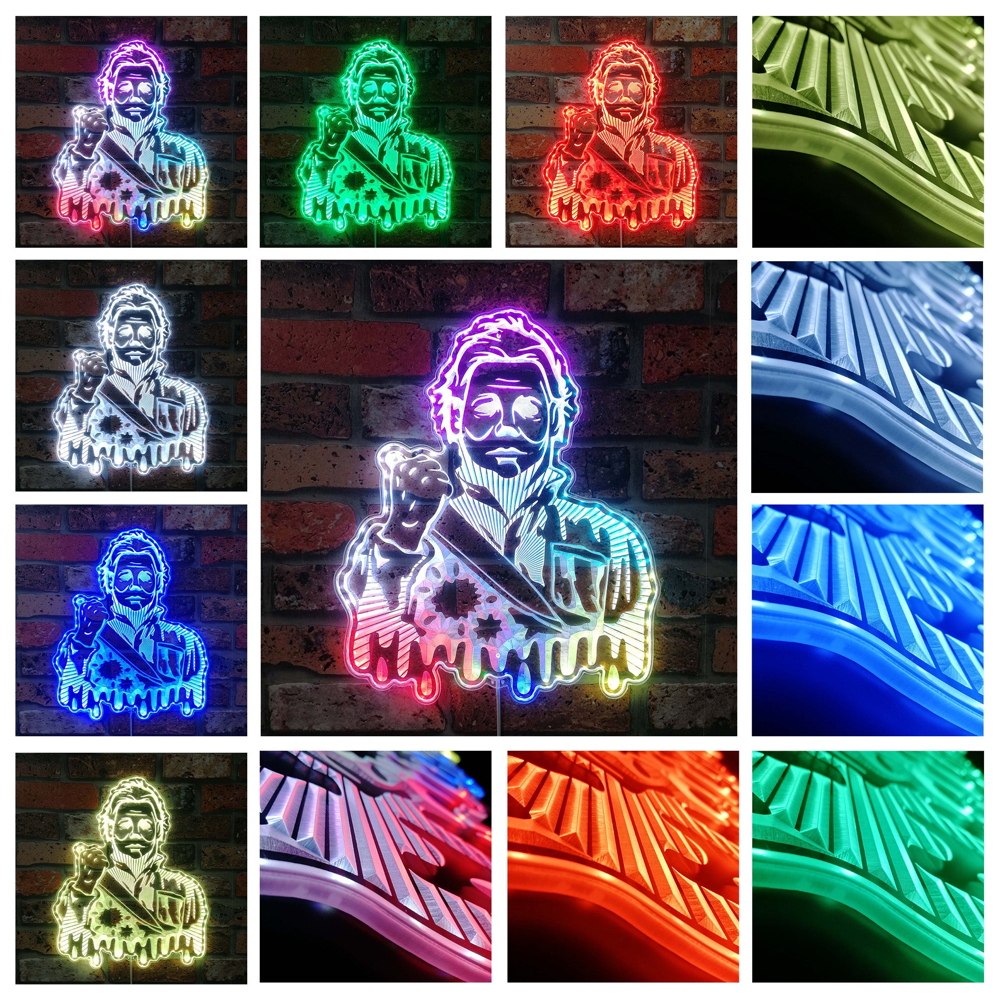 Halloween Michael Myers Dynamic RGB Edge Lit LED Sign