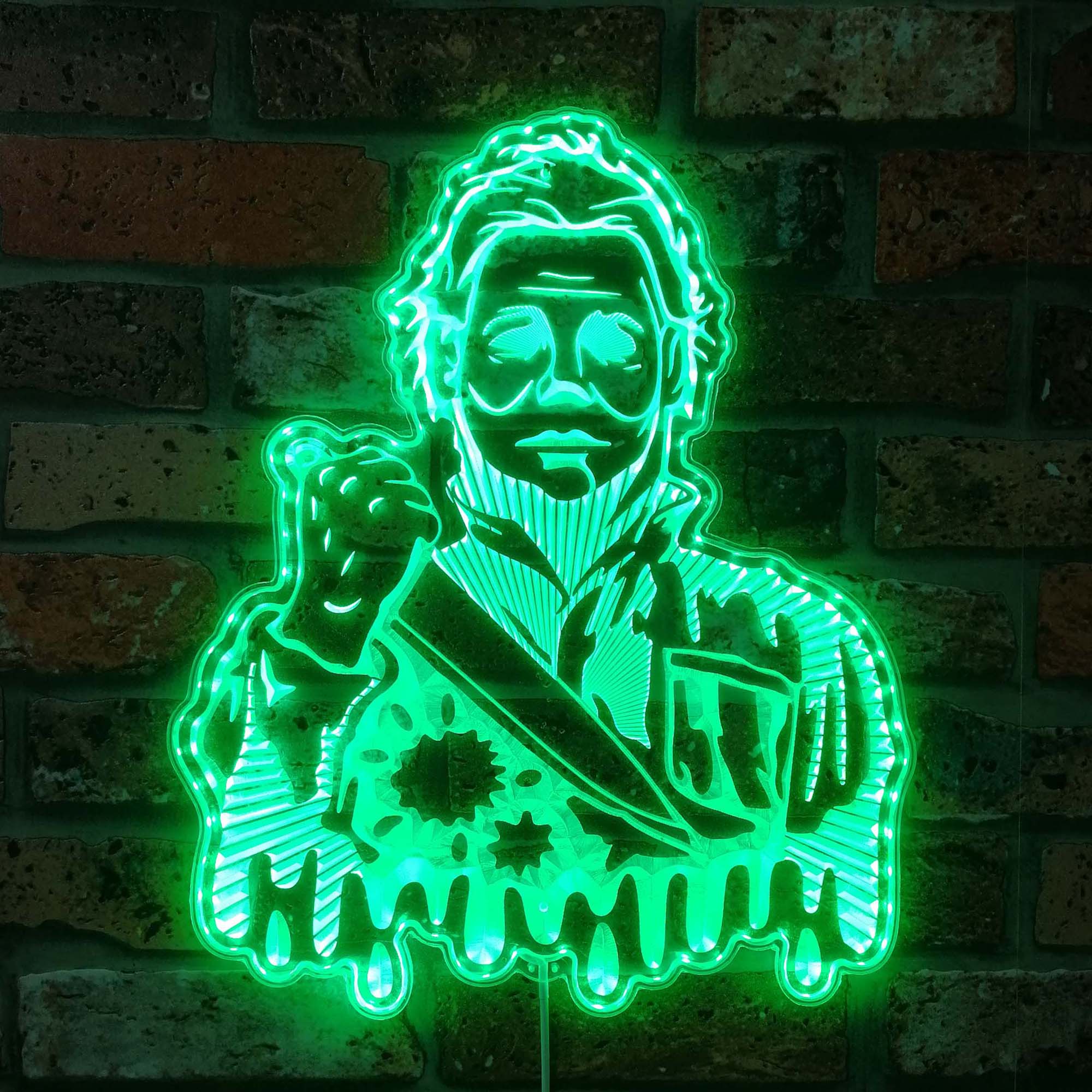 Halloween Michael Myers Dynamic RGB Edge Lit LED Sign