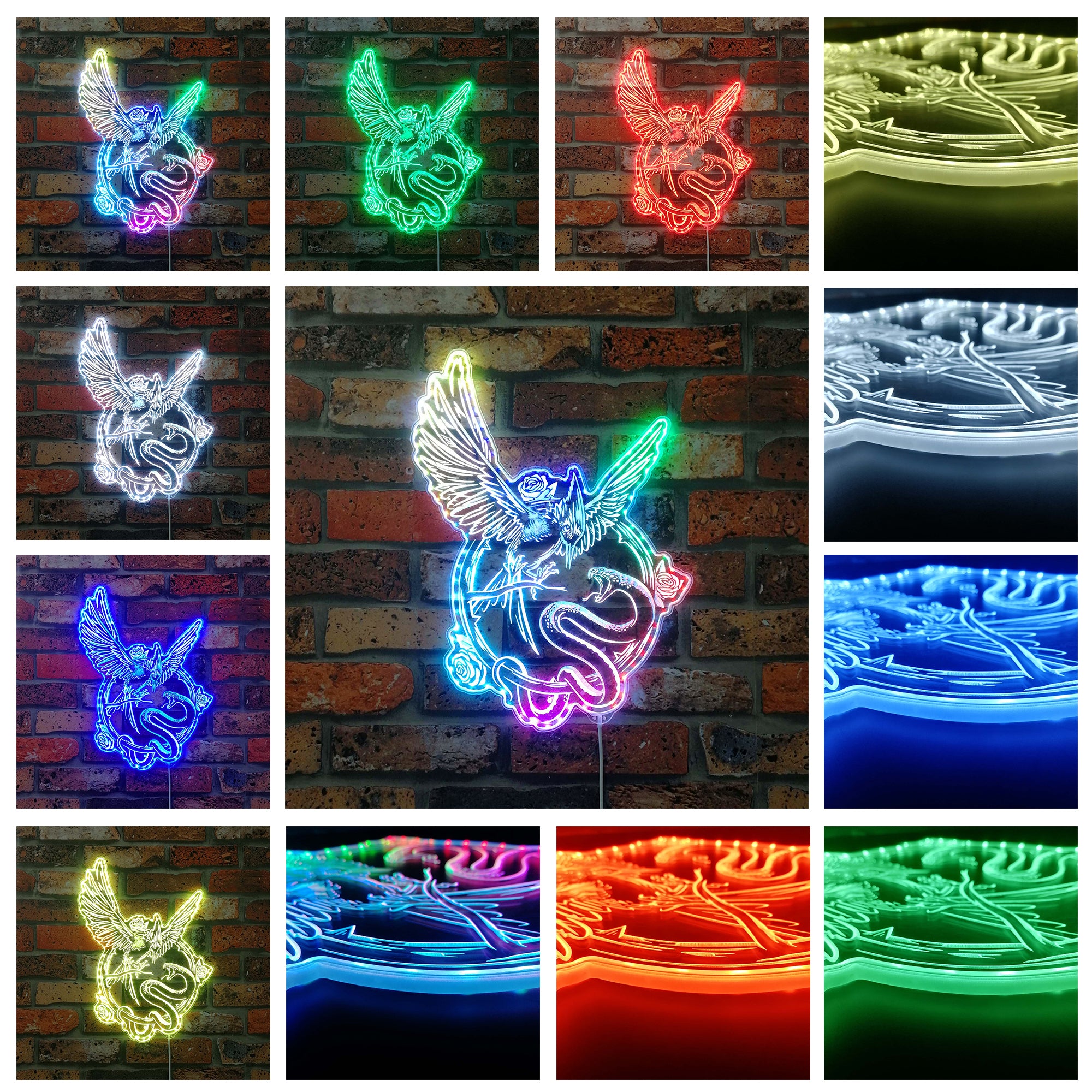 Hunger Games Songbirds and Snakes  Neon LED Sign with Dynamic RGB Colors