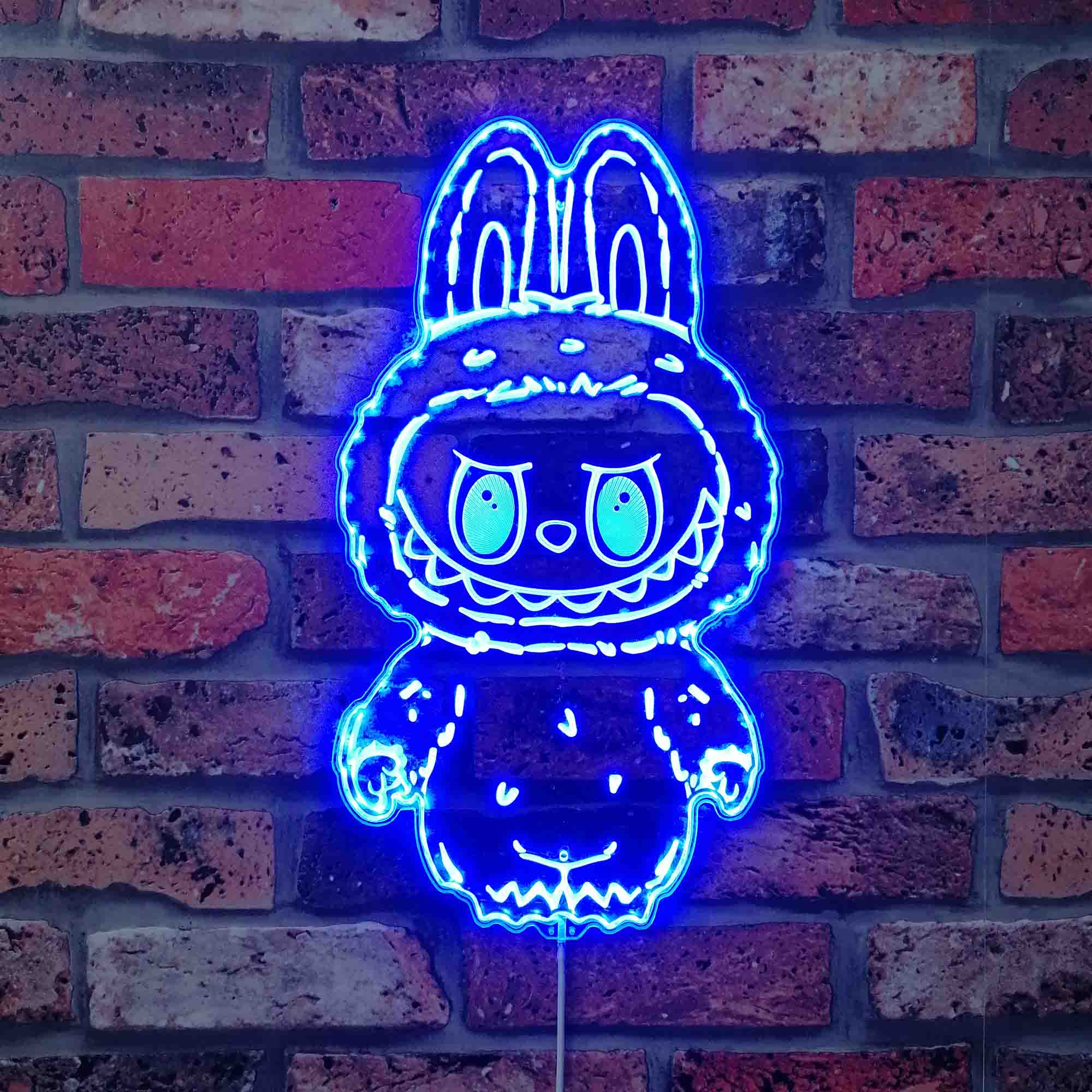 Labubu Monster Neon LED Sign with Dynamic RGB Colors