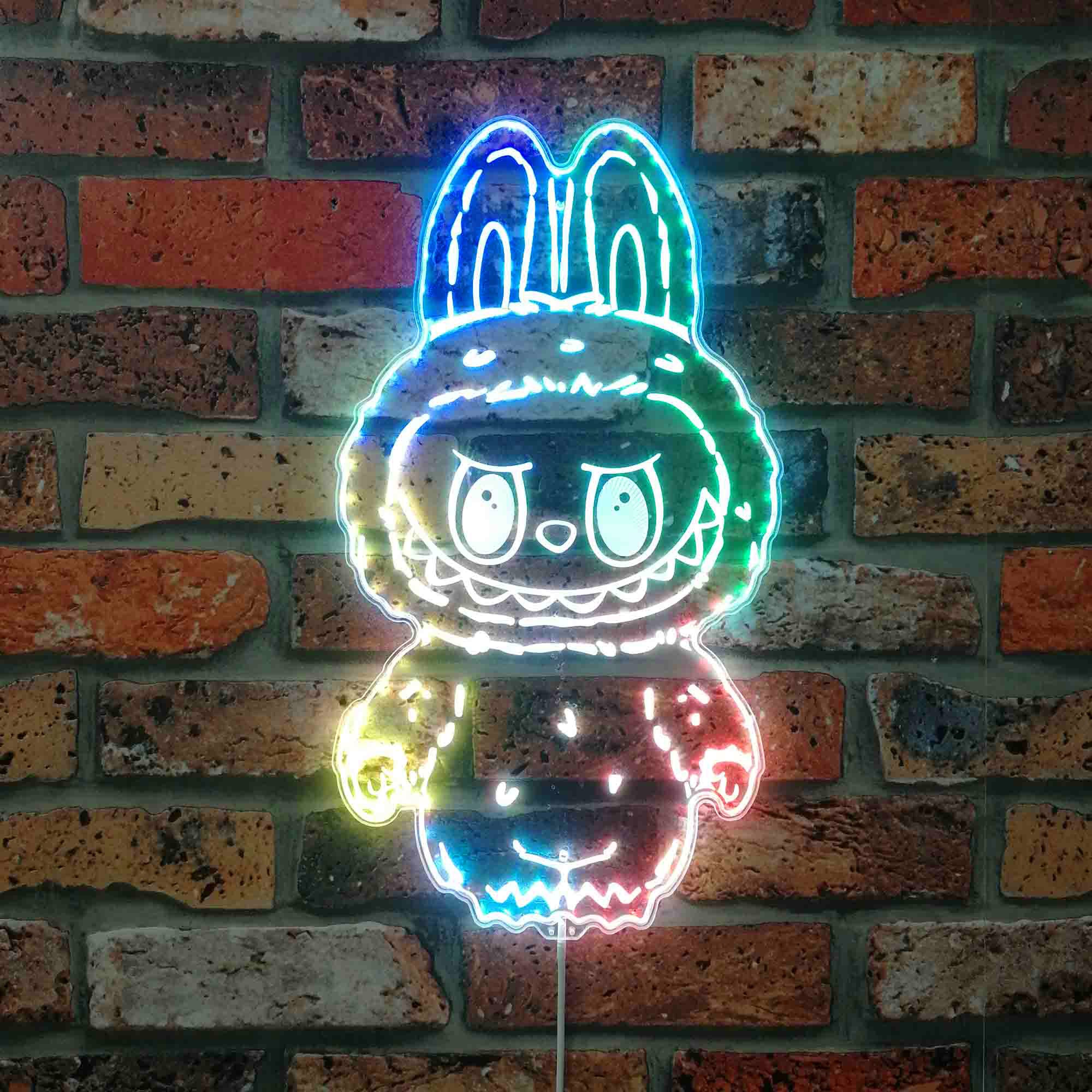 Labubu Monster Neon LED Sign with Dynamic RGB Colors