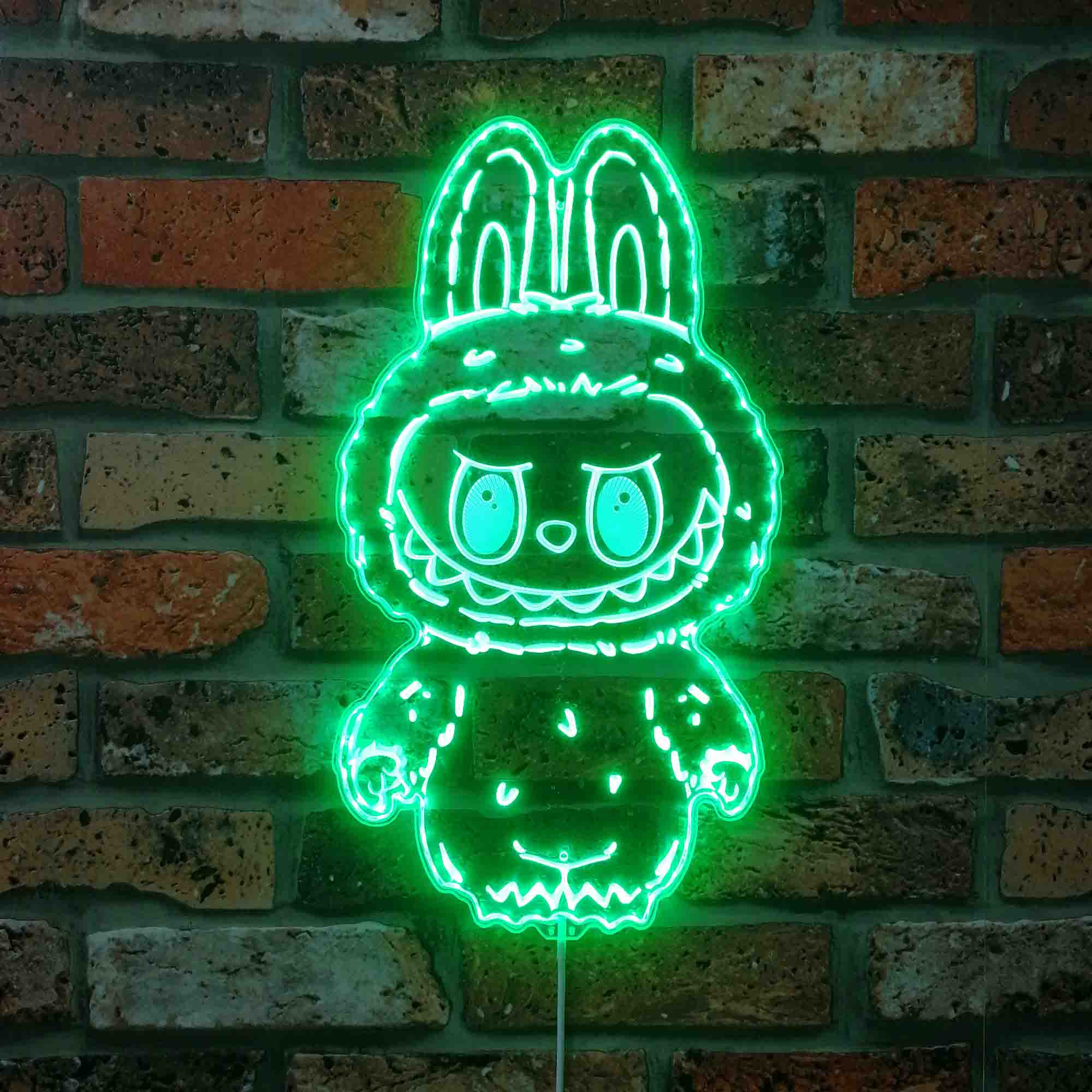 Labubu Monster Neon LED Sign with Dynamic RGB Colors