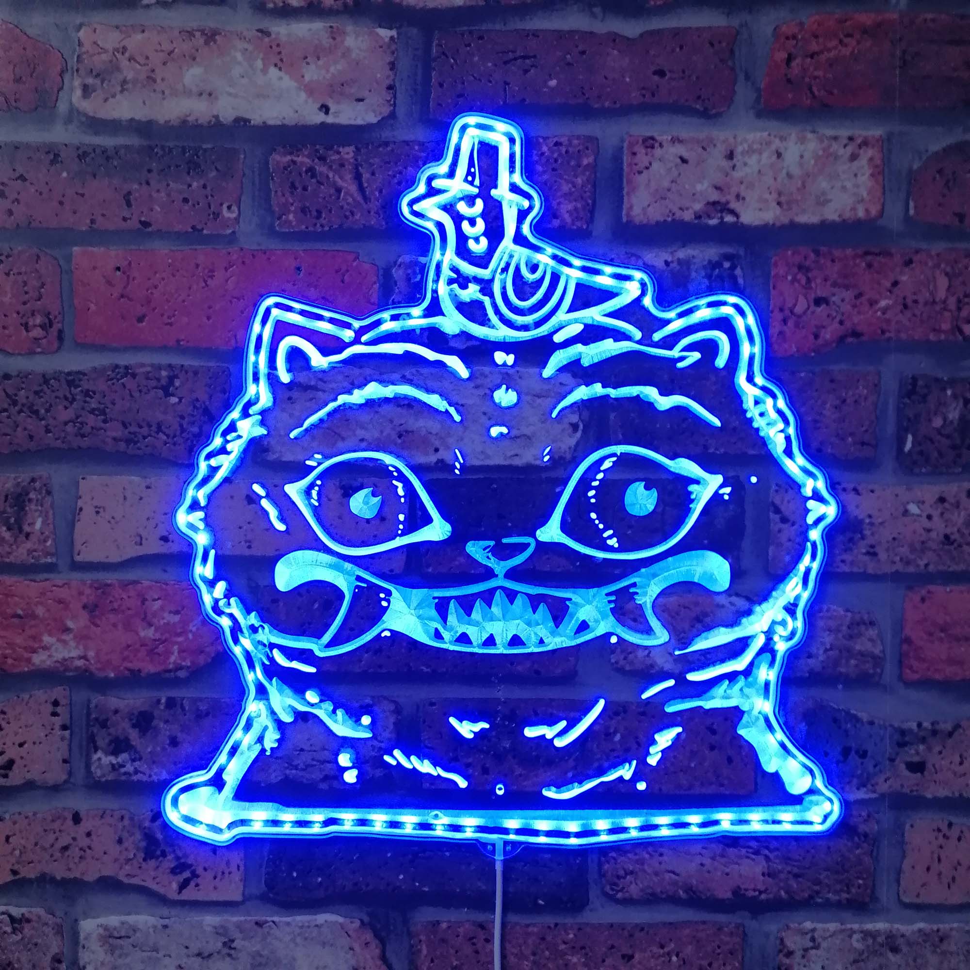 Kpop Demon Hunters Derpy Tiger Neon LED Sign with Dynamic RGB Colors