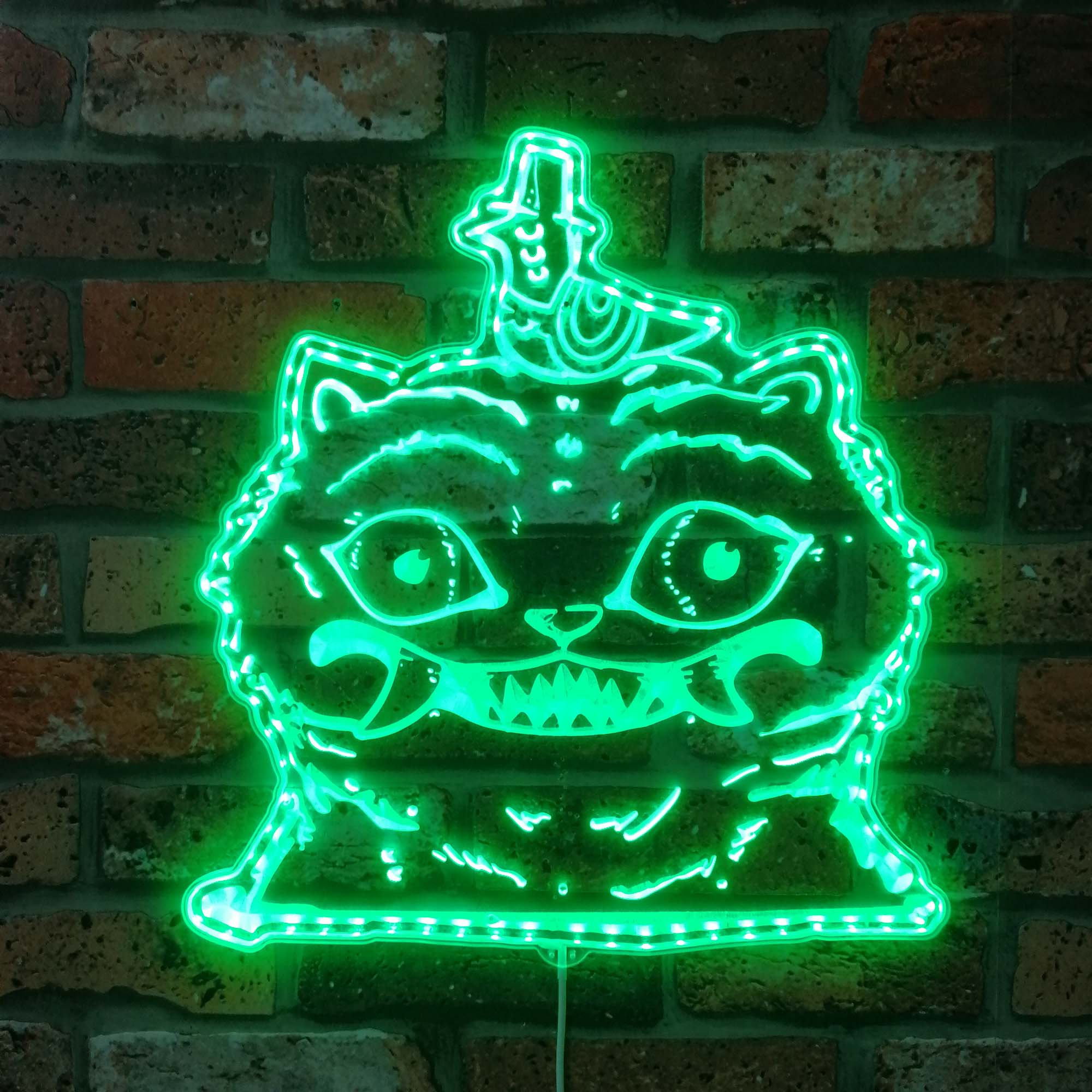 Kpop Demon Hunters Derpy Tiger Neon LED Sign with Dynamic RGB Colors