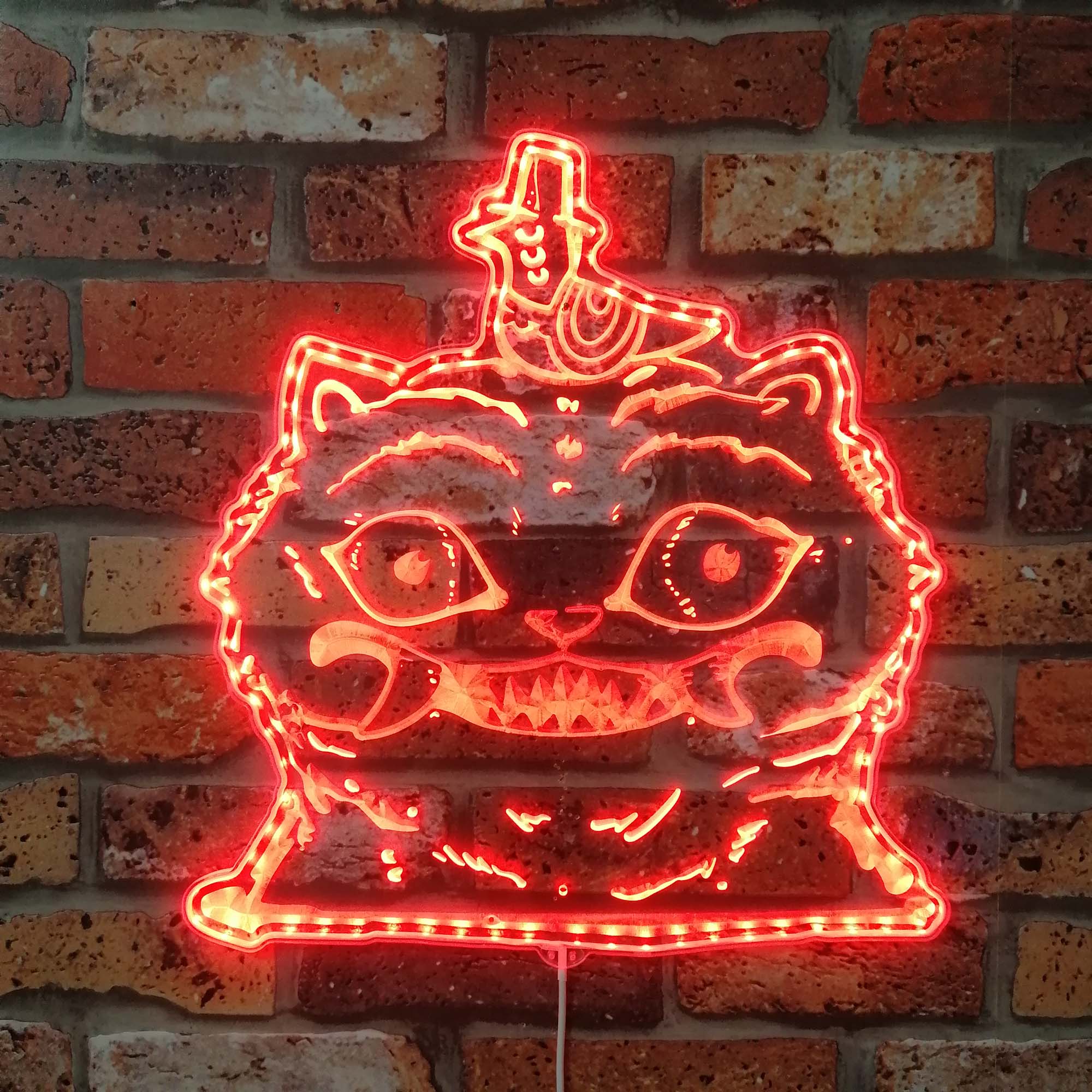 Kpop Demon Hunters Derpy Tiger Neon LED Sign with Dynamic RGB Colors