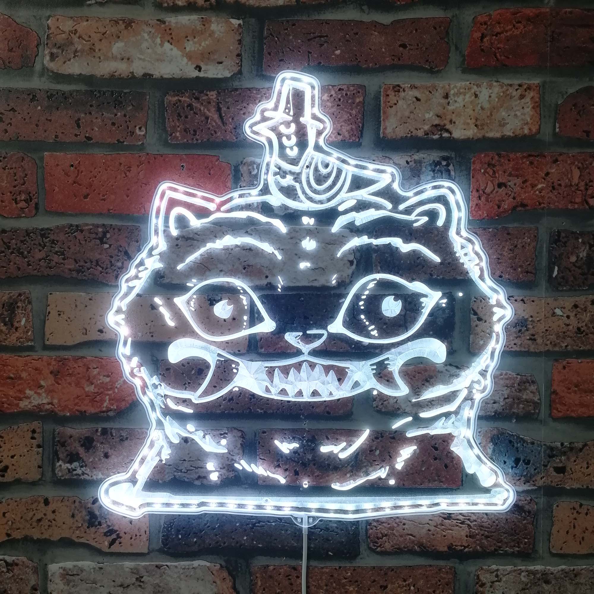 Kpop Demon Hunters Derpy Tiger Neon LED Sign with Dynamic RGB Colors