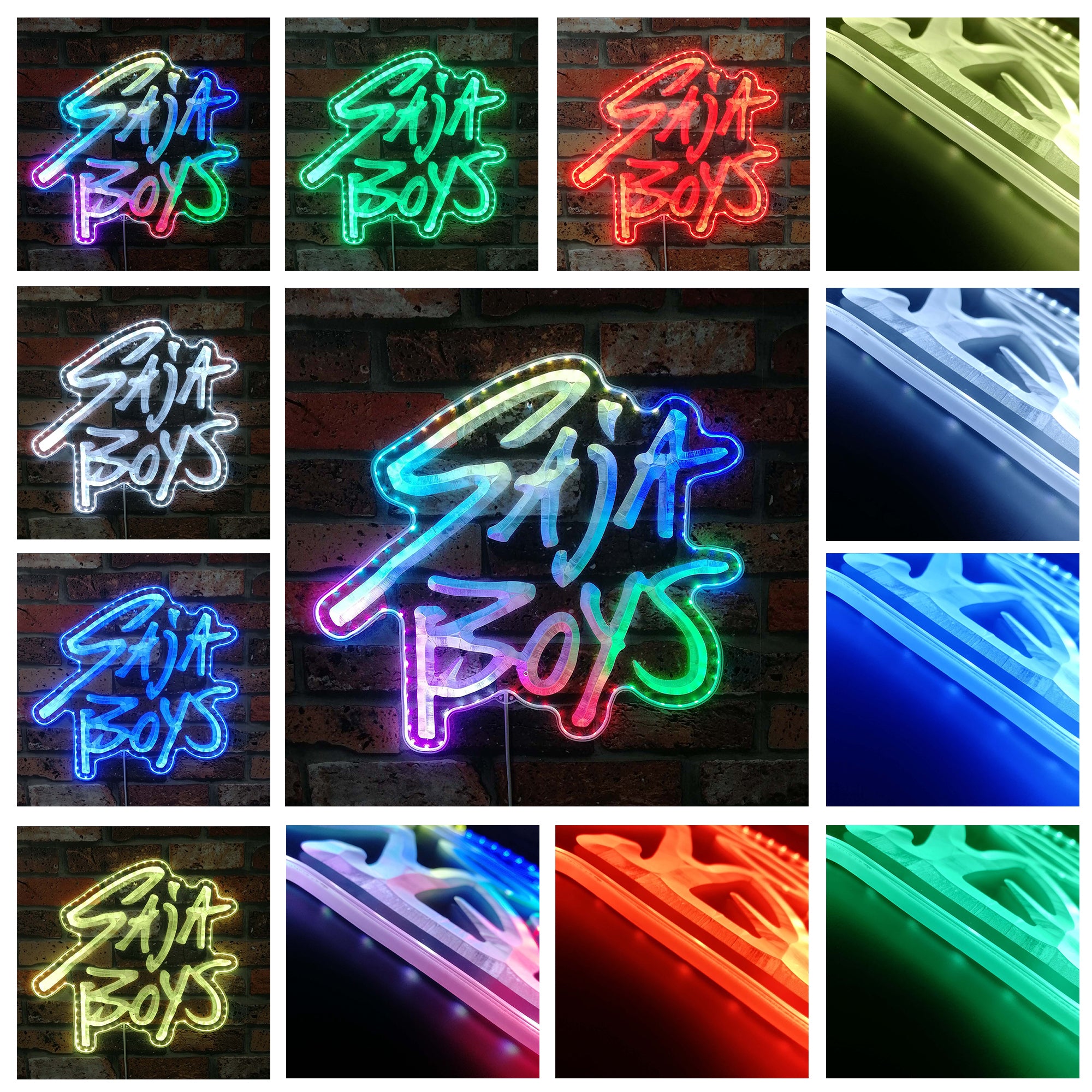 Kpop Demon Hunters Saja Boys Neon LED Sign with Dynamic RGB Colors