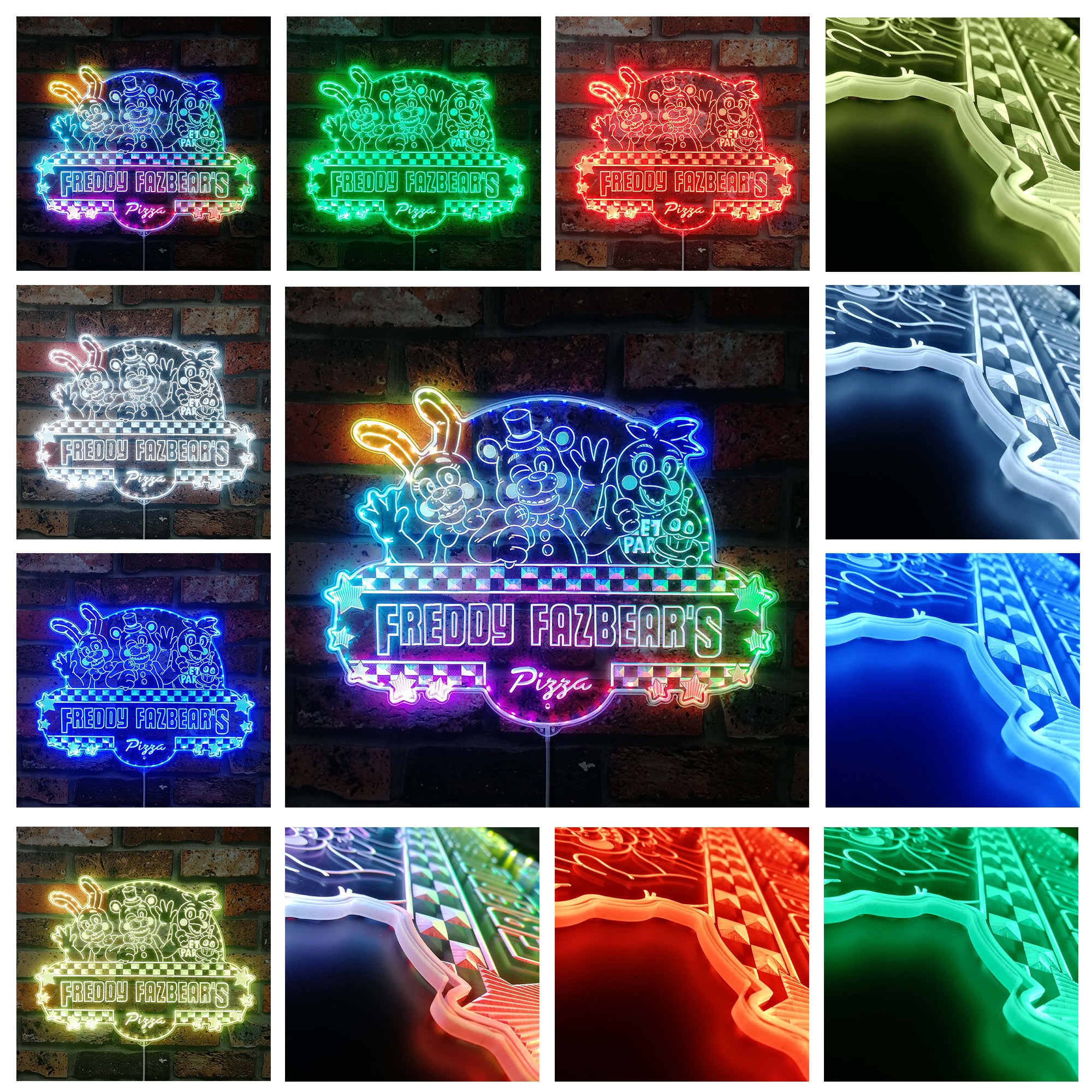 Five Nights at Freddy's 2 Neon LED Sign with Dynamic RGB Colors