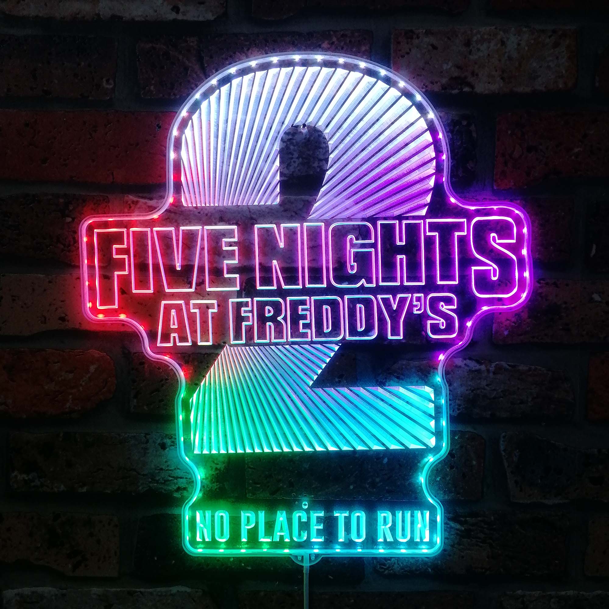 Freddy Fazebear's Pizza Neon LED Sign with Dynamic RGB Colors