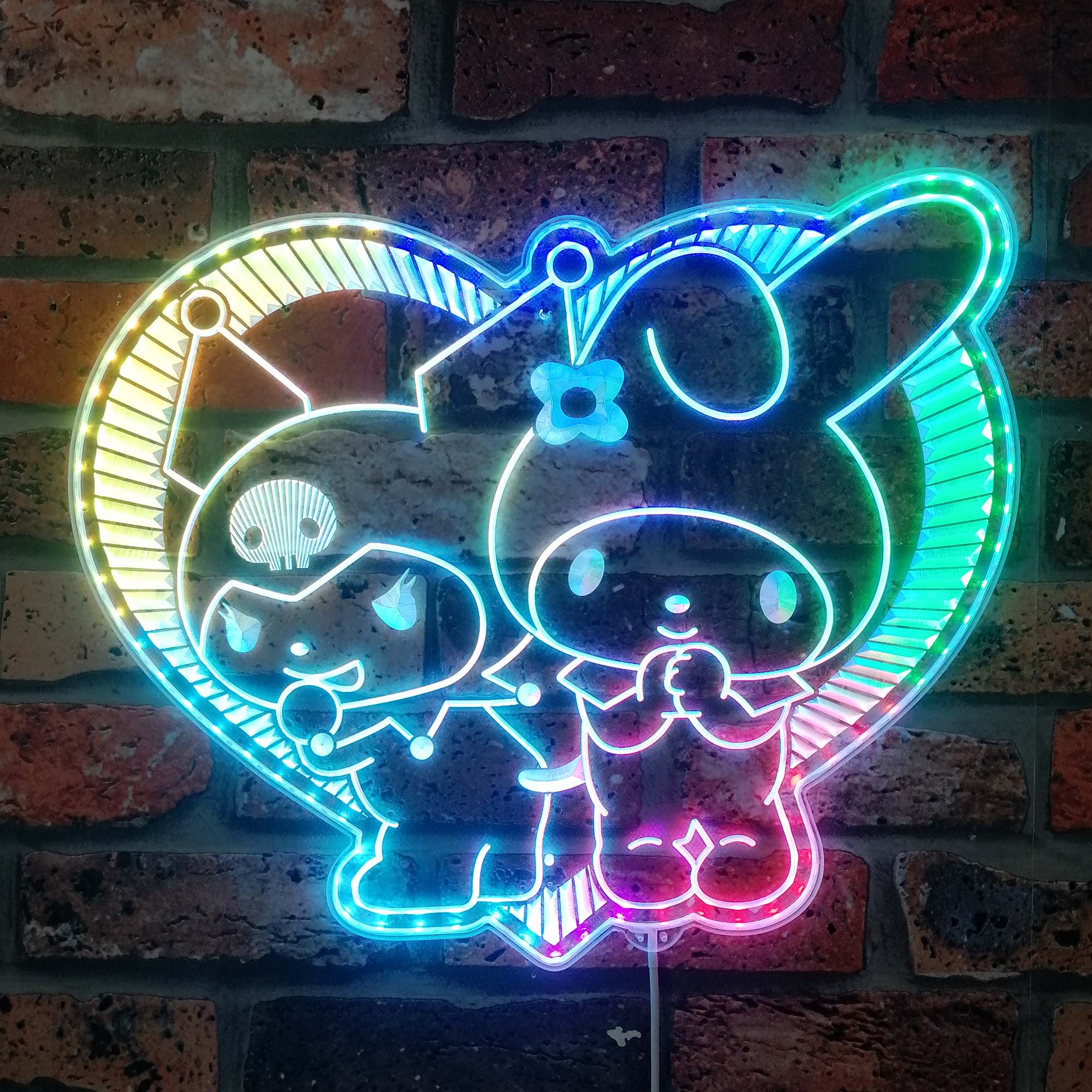 My Melody & Kuromi Neon LED Sign with Dynamic RGB Colors