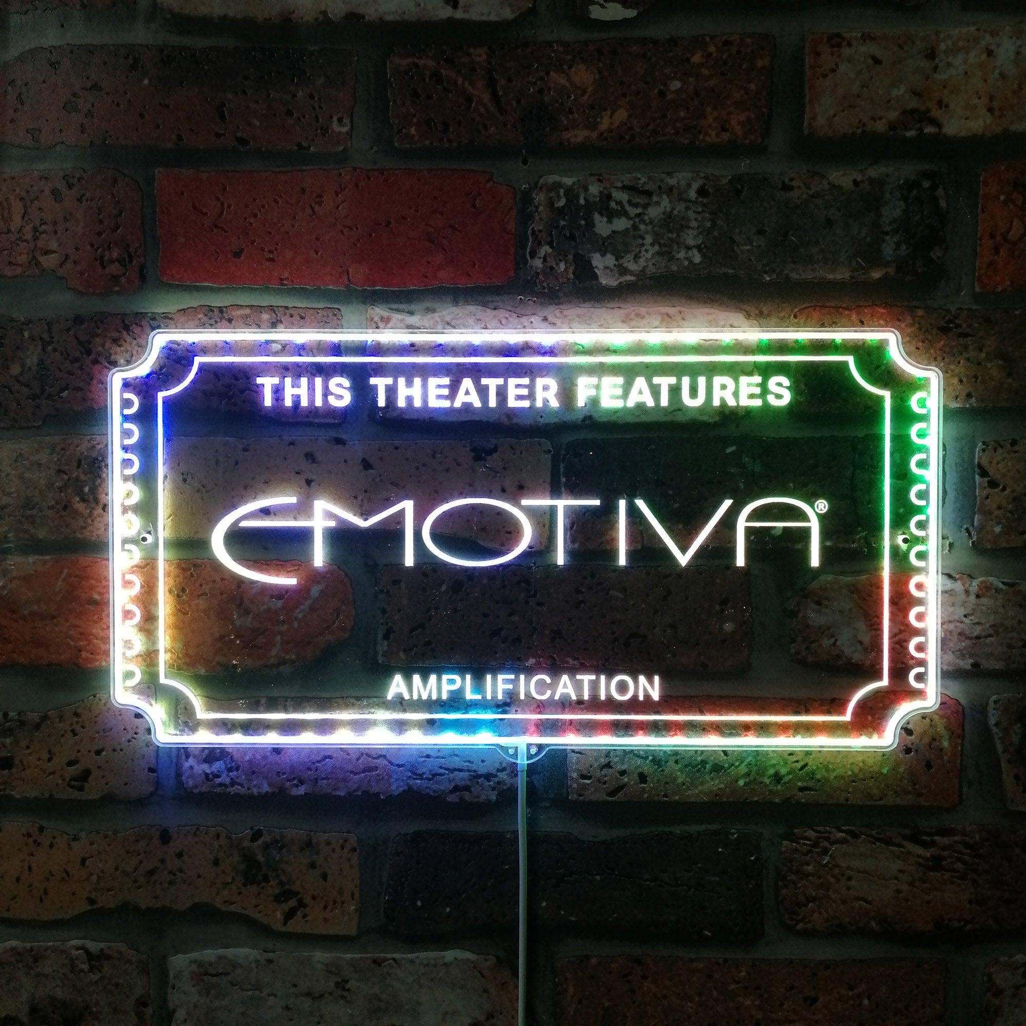 EMOTIVA Dynamic RGB Edge Lit LED Sign