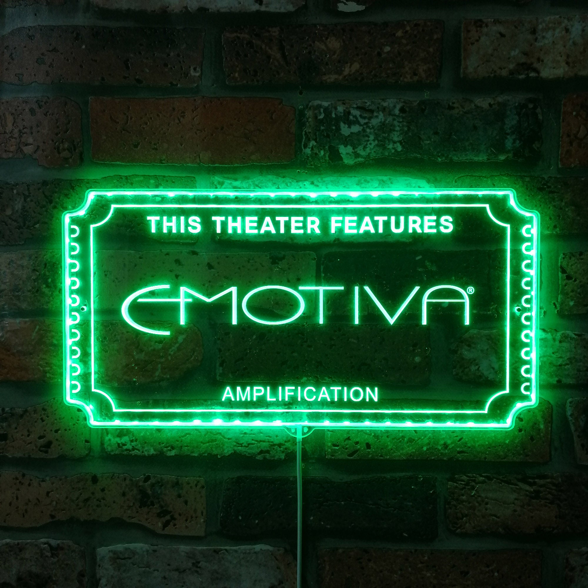 EMOTIVA Dynamic RGB Edge Lit LED Sign