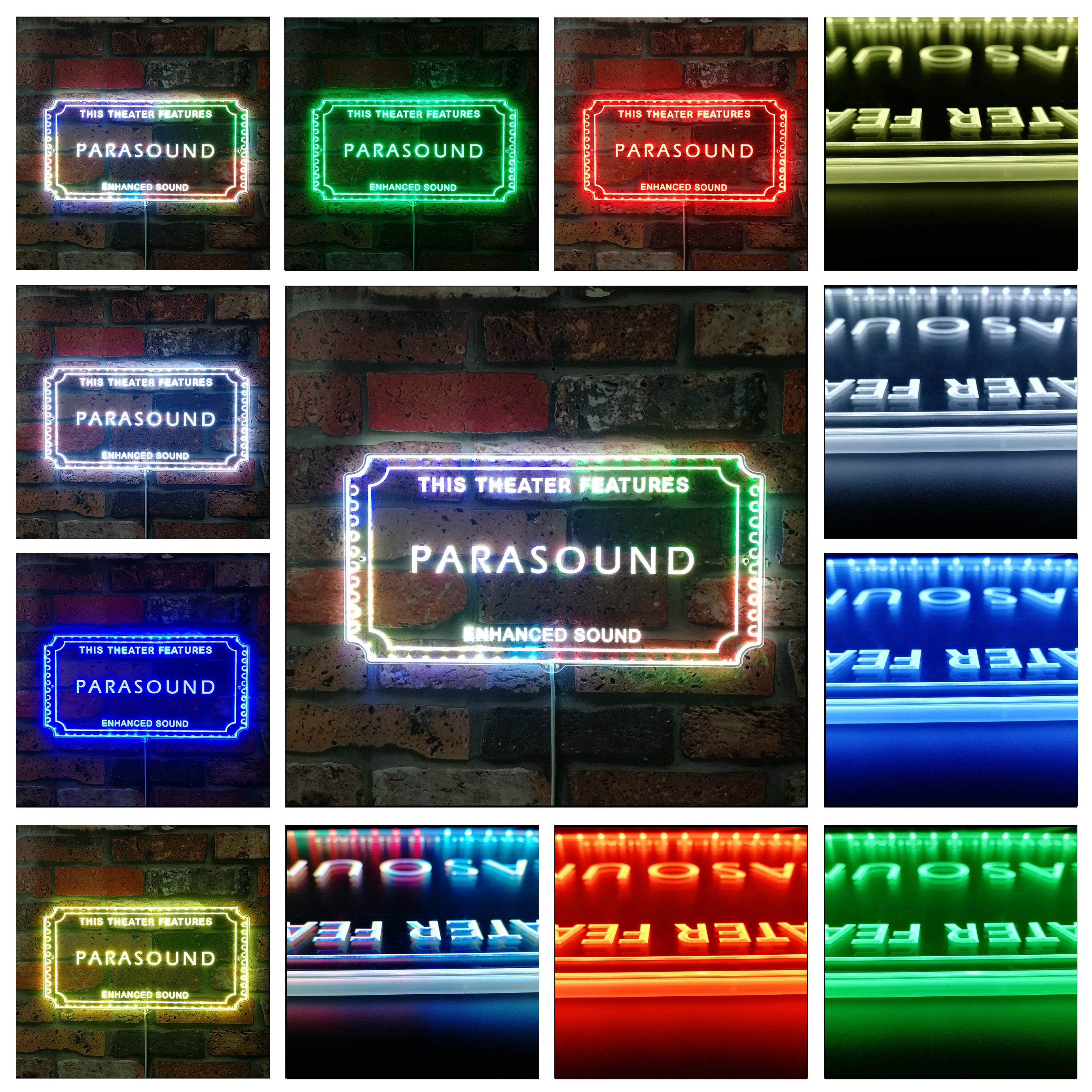 Parasound Dynamic RGB Edge Lit LED Sign