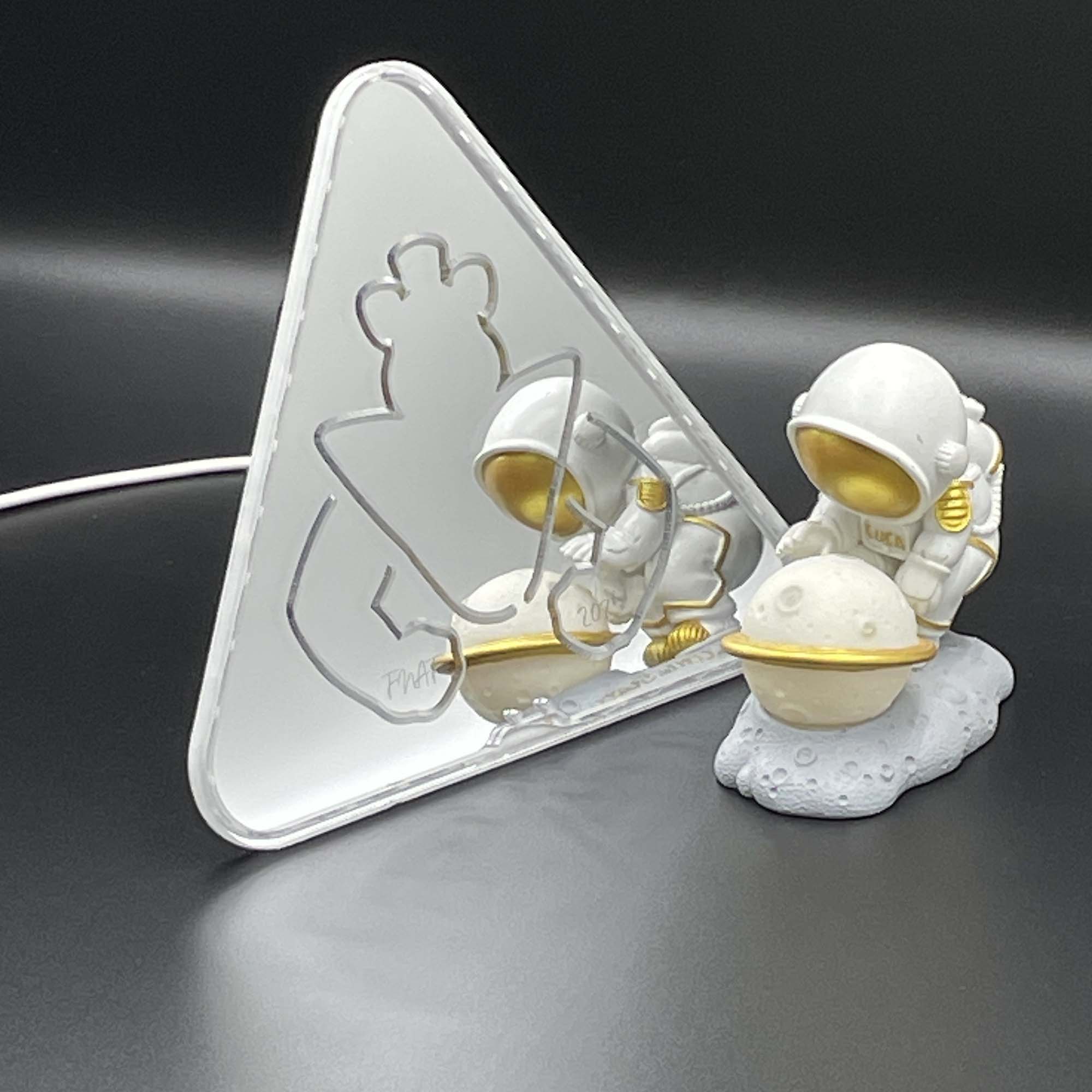 FNAF Security Breach Warning  Neon LED Sign with Dynamic RGB Colors Mirror Backing