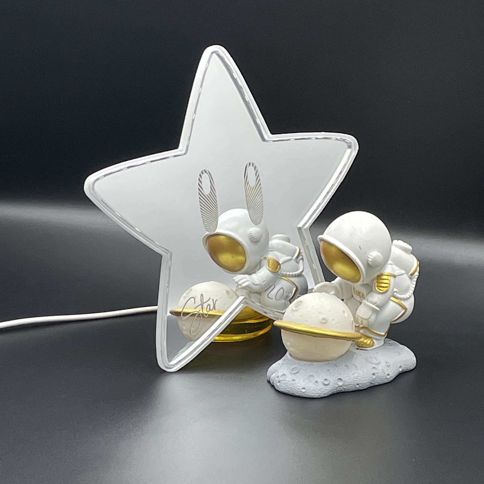 Star Mario  Neon LED Sign with Dynamic RGB Colors Mirror Backing