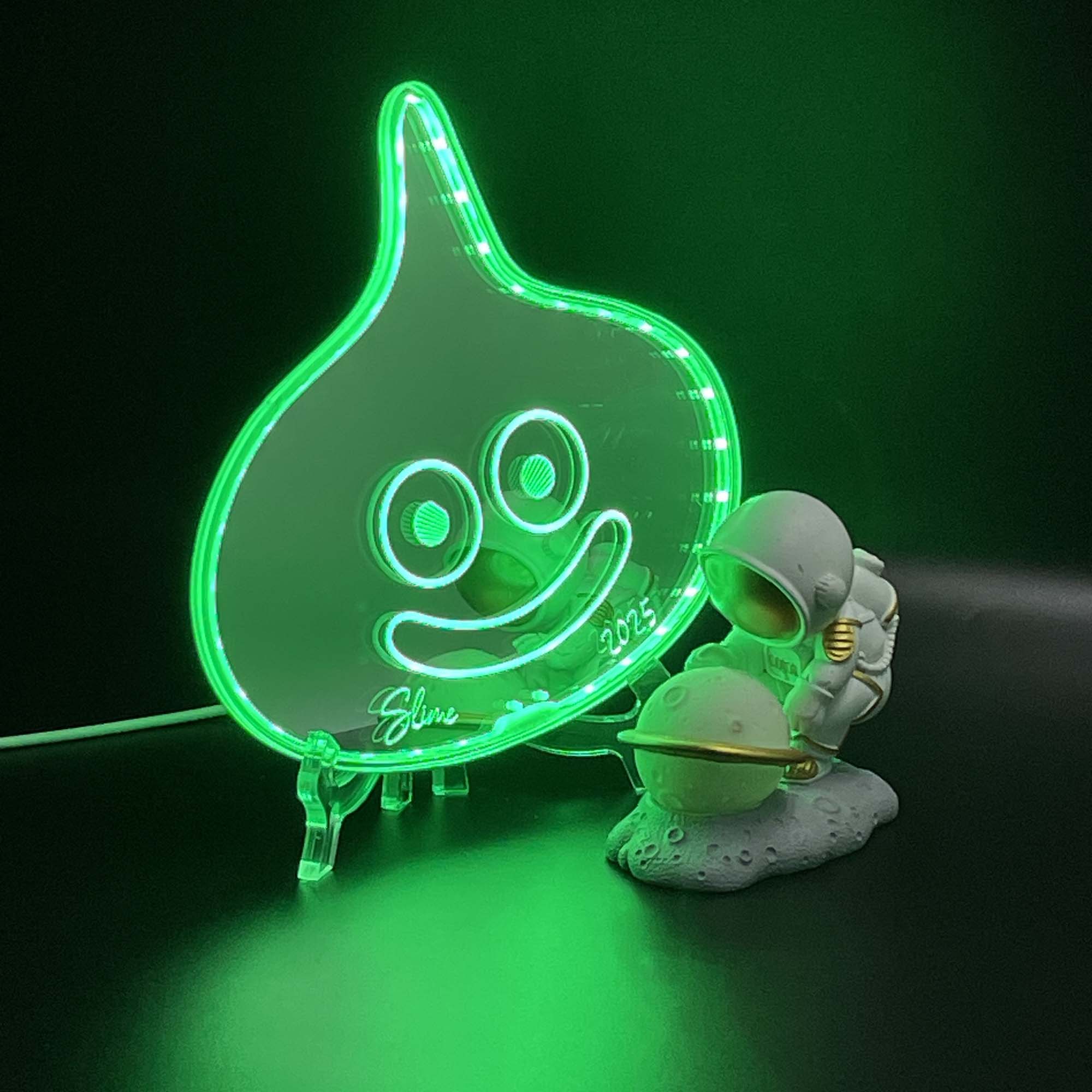 Slime Dragon Quest  Neon LED Sign with Dynamic RGB Colors Mirror Backing
