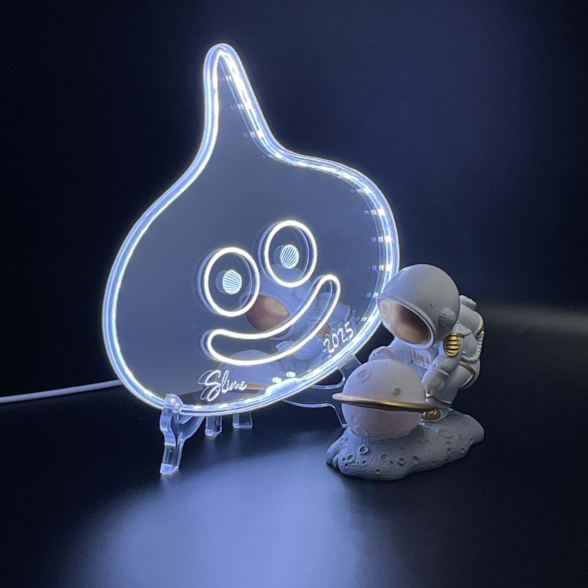 Slime Dragon Quest  Neon LED Sign with Dynamic RGB Colors Mirror Backing
