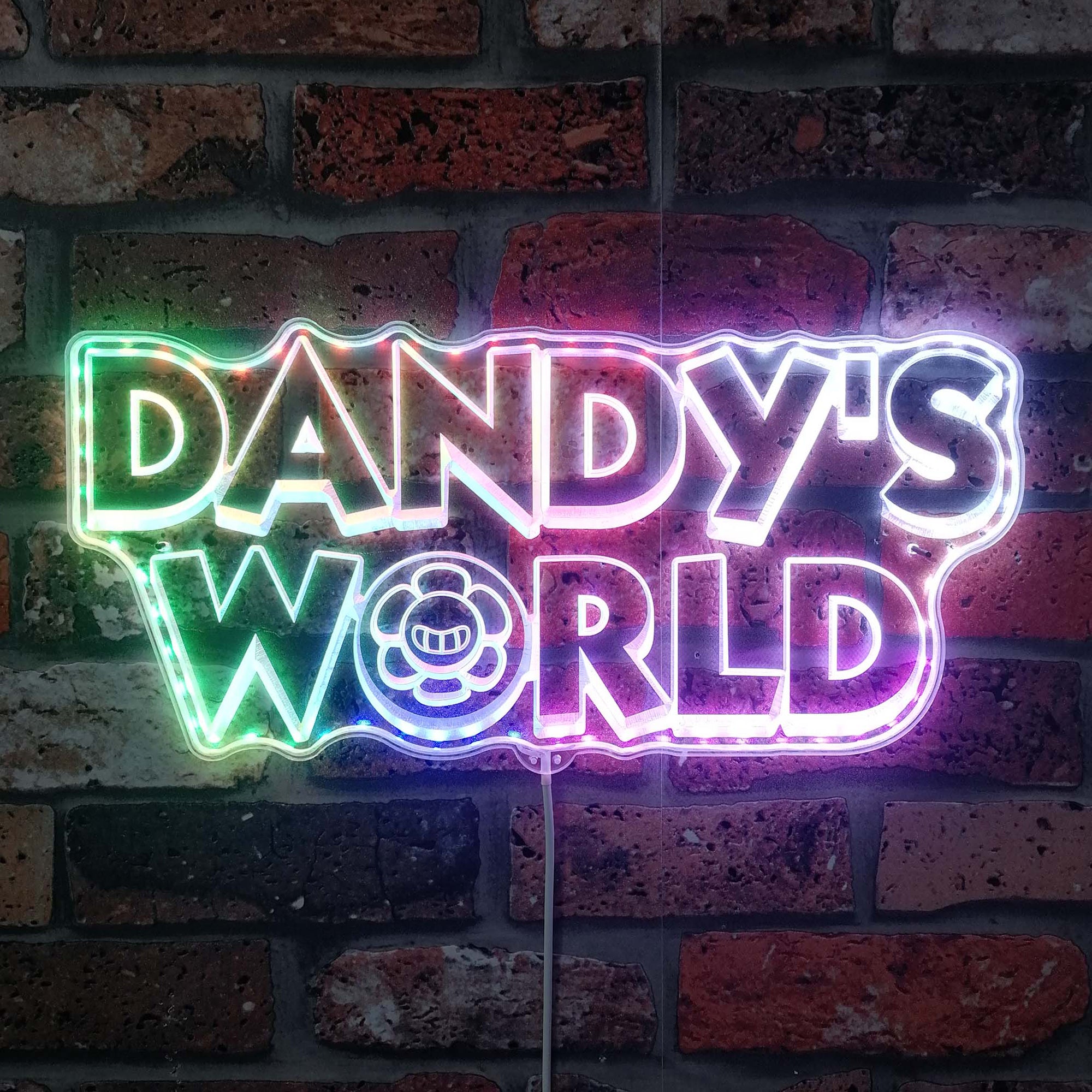 Dandy's World  Neon LED Sign with Dynamic RGB Colors