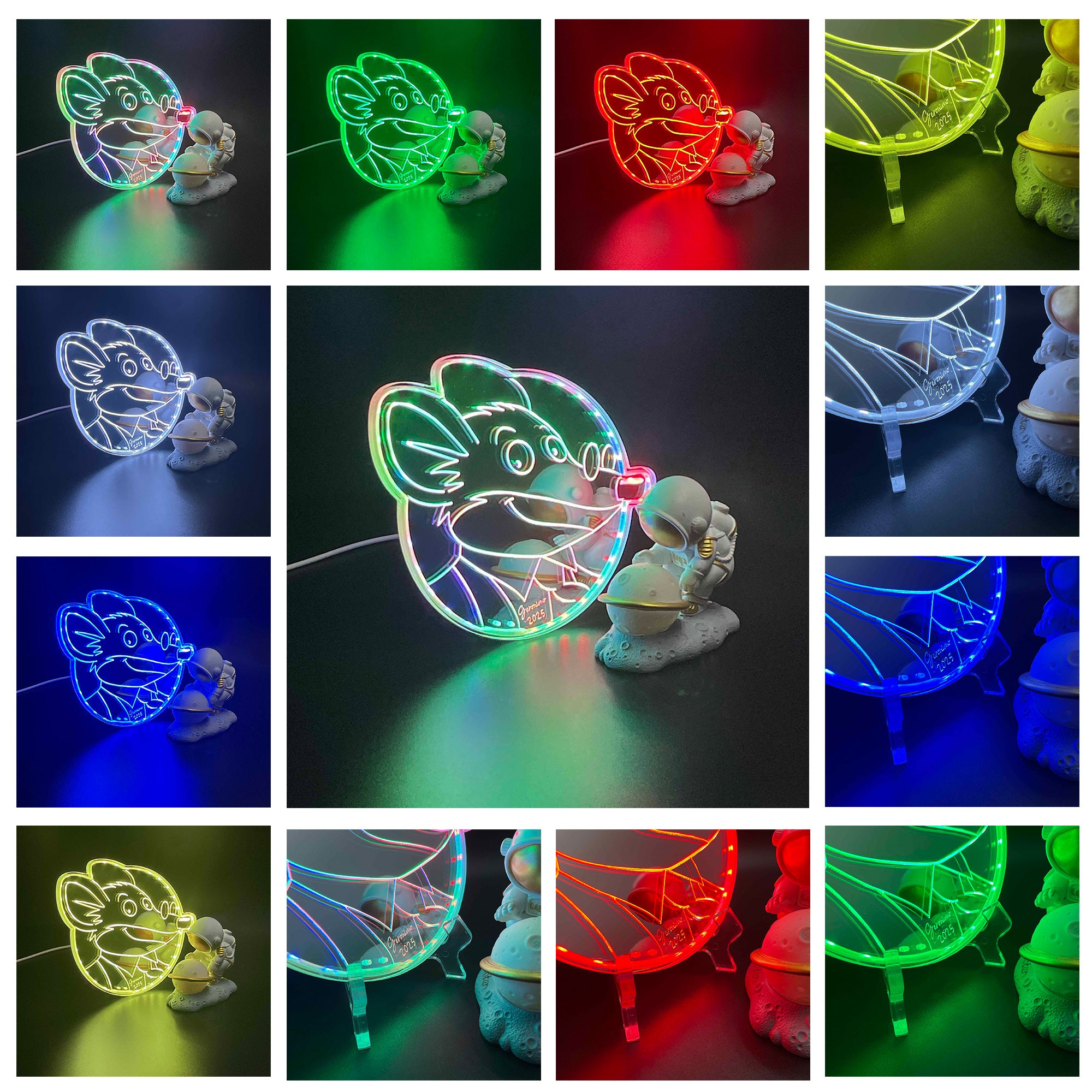 Geronimo stilton comic book  Neon LED Sign with Dynamic RGB Colors Mirror Backing