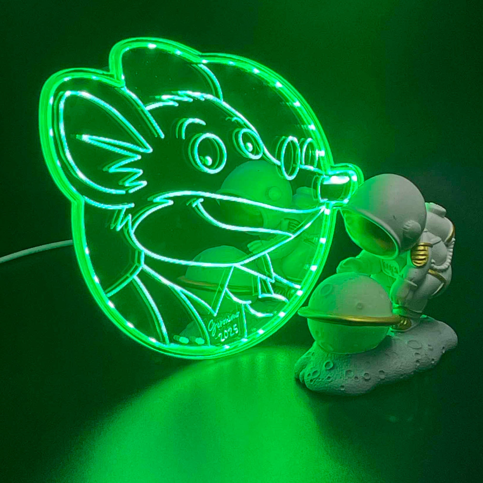 Geronimo stilton comic book  Neon LED Sign with Dynamic RGB Colors Mirror Backing