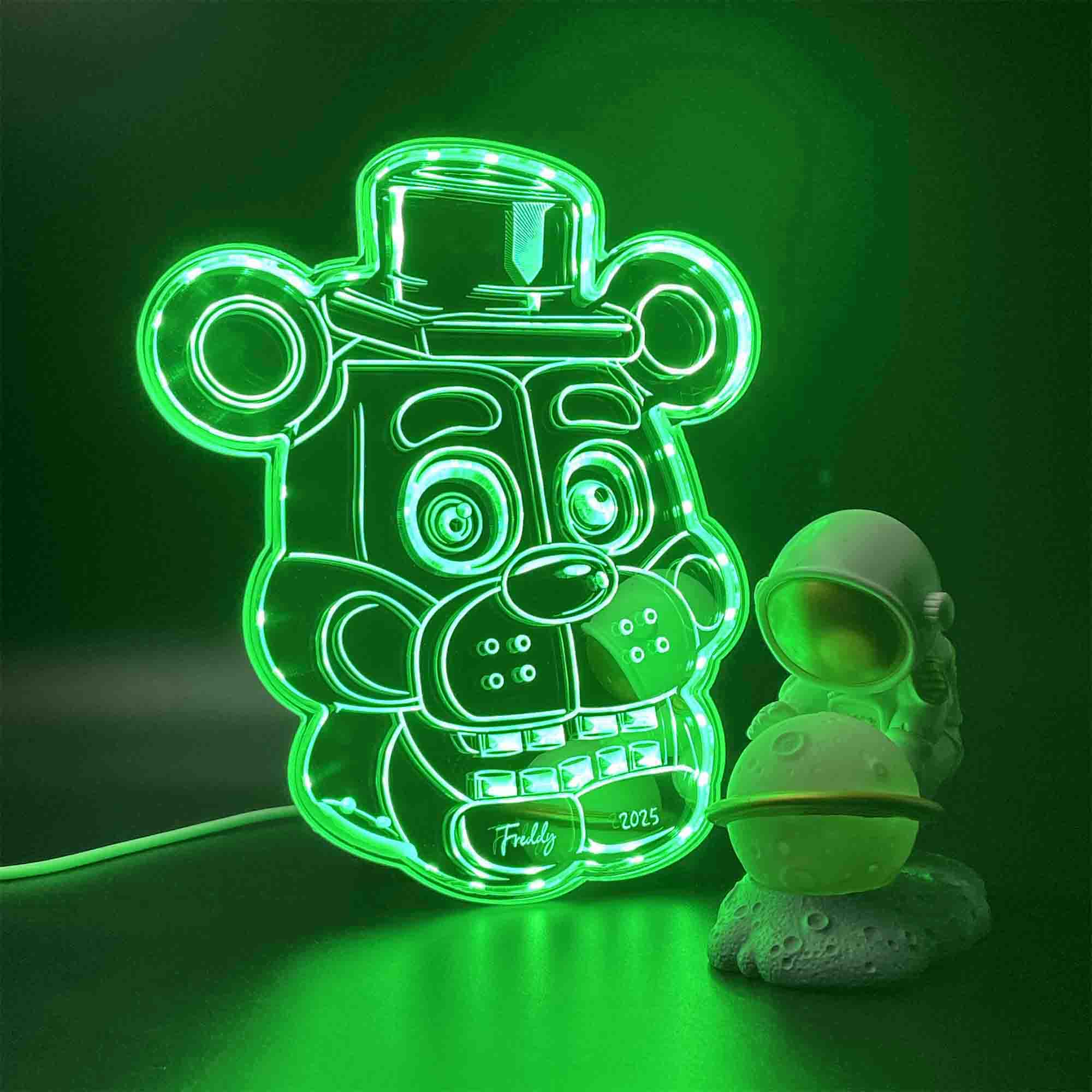 Five Nights At Freddy's  Neon LED Sign with Dynamic RGB Colors Mirror Backing