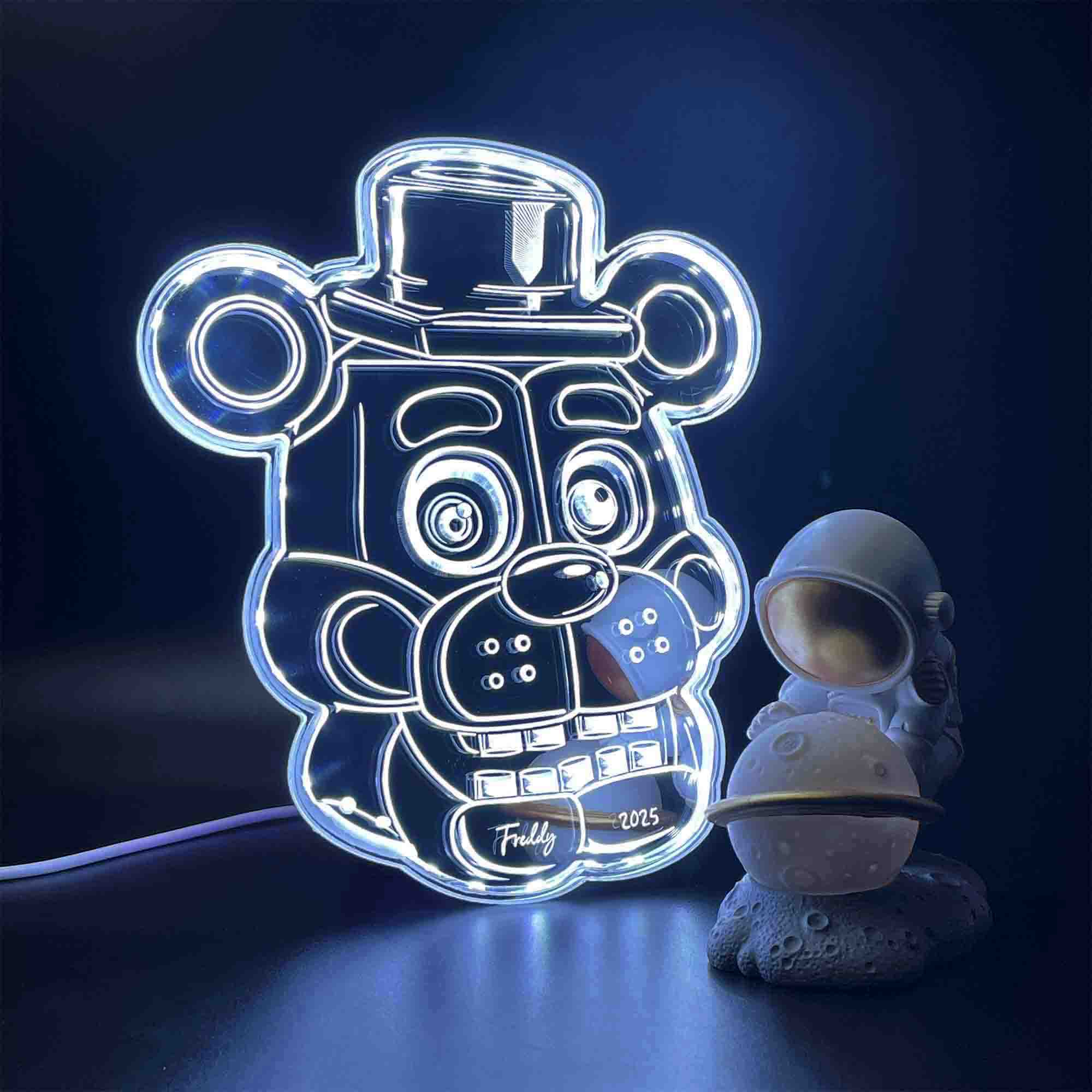 Five Nights At Freddy's  Neon LED Sign with Dynamic RGB Colors Mirror Backing