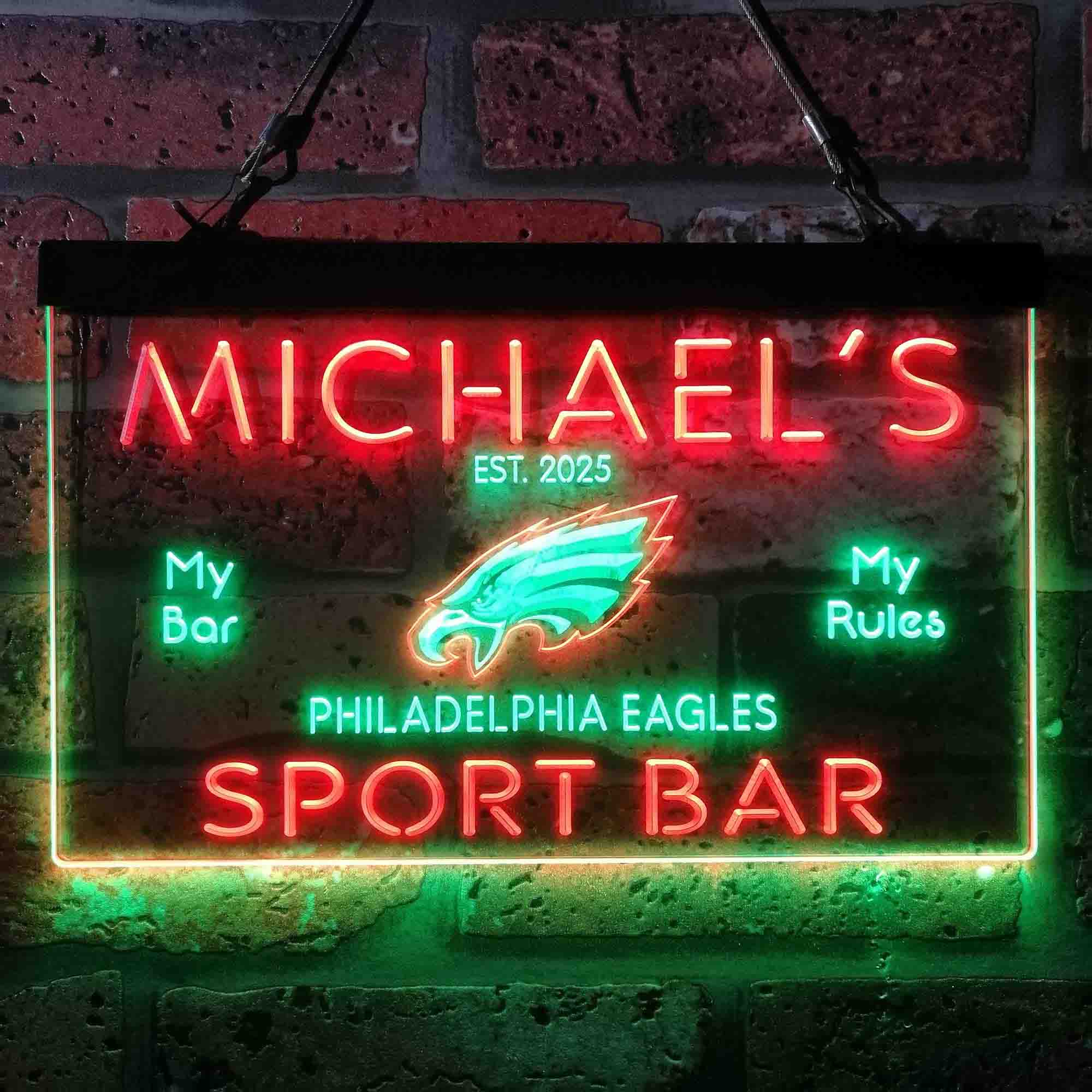 Personalized Philadelphia Eagles Neon LED Sign