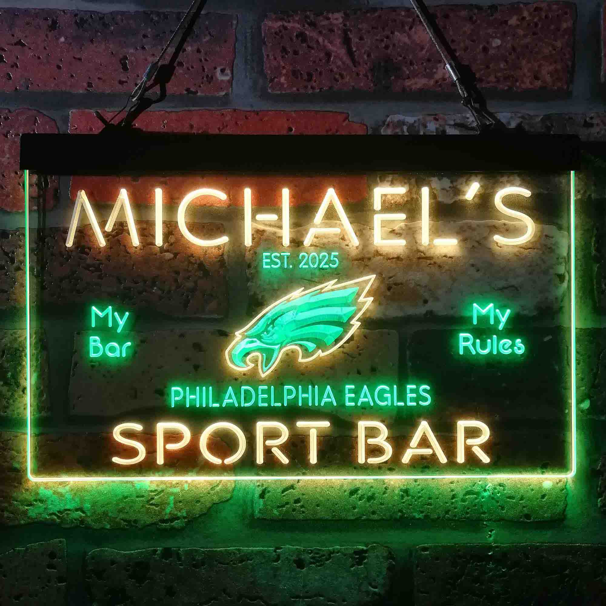 Personalized Philadelphia Eagles Neon LED Sign