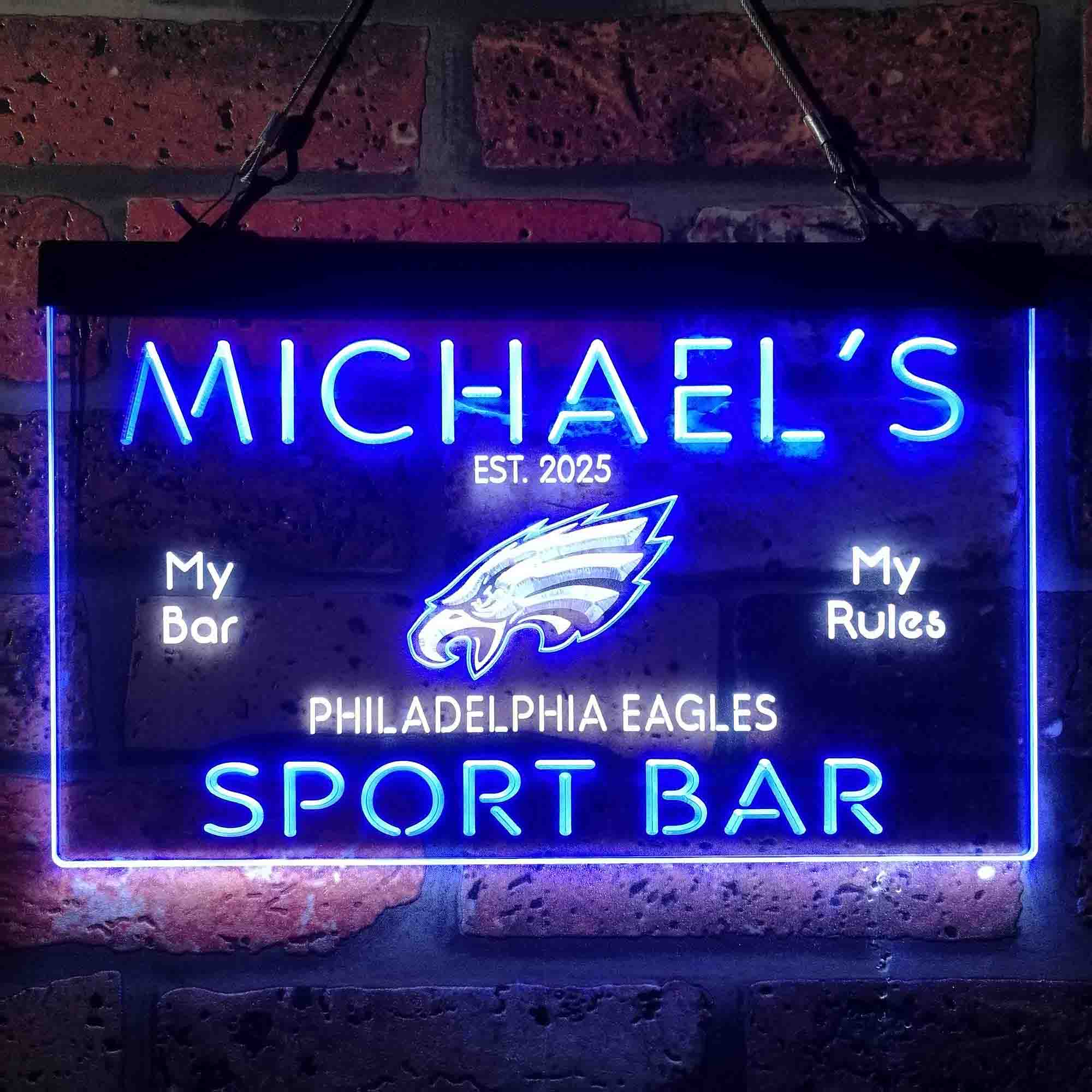 Personalized Philadelphia Eagles Neon LED Sign